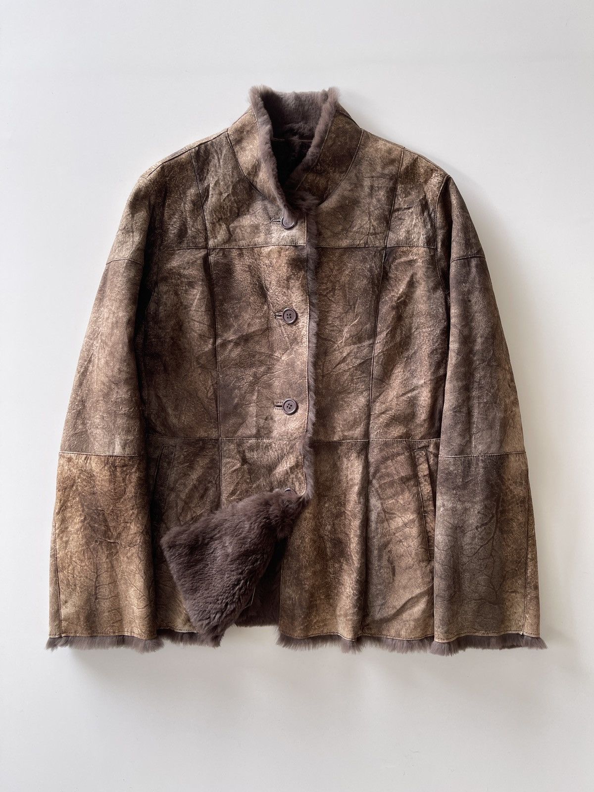 Vintage Vintage Rabbit Fur Patchwork Jacket Size L / US 10 / IT 46 - 18 Thumbnail