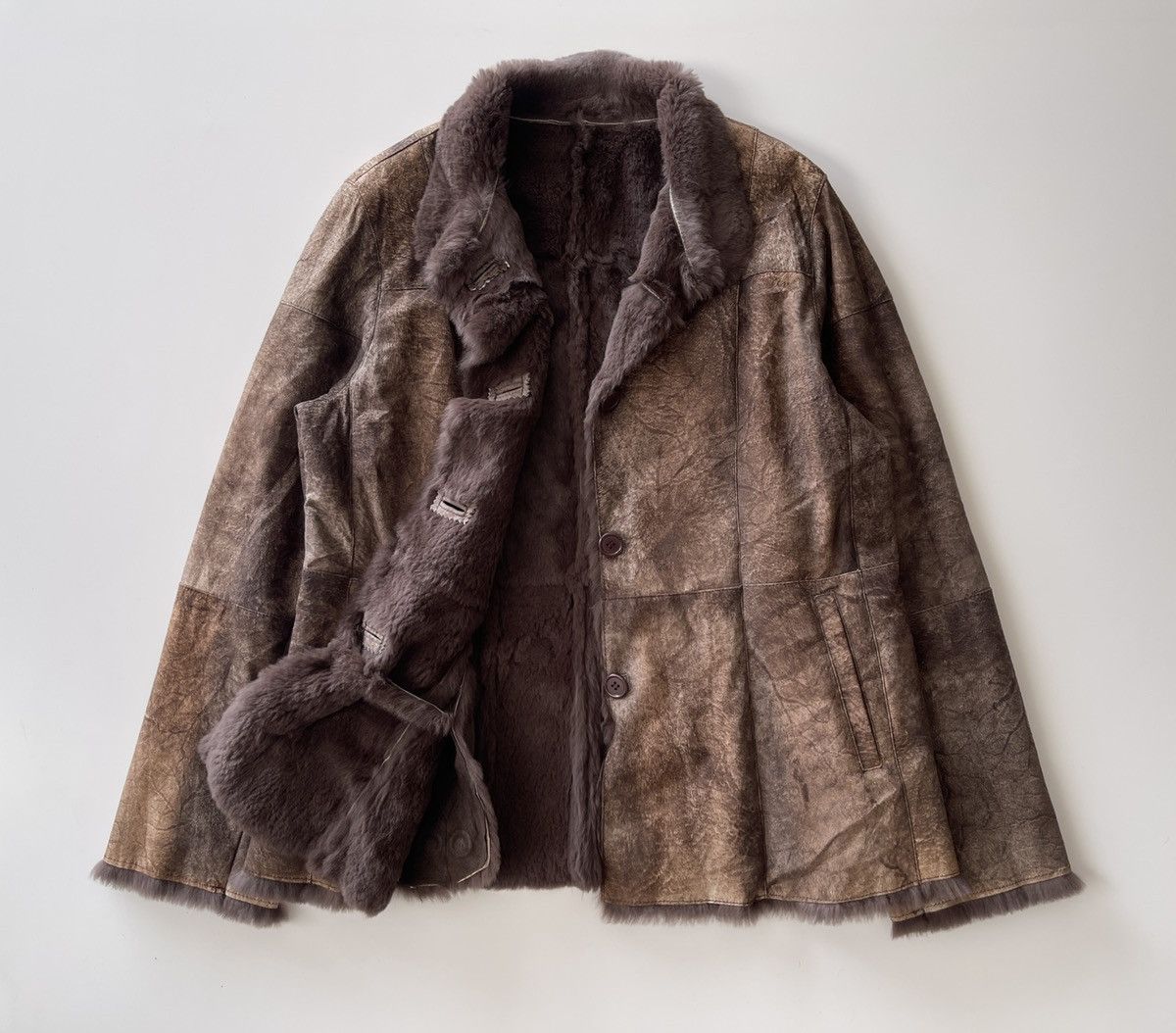 Vintage Vintage Rabbit Fur Patchwork Jacket Size L / US 10 / IT 46 - 6 Thumbnail