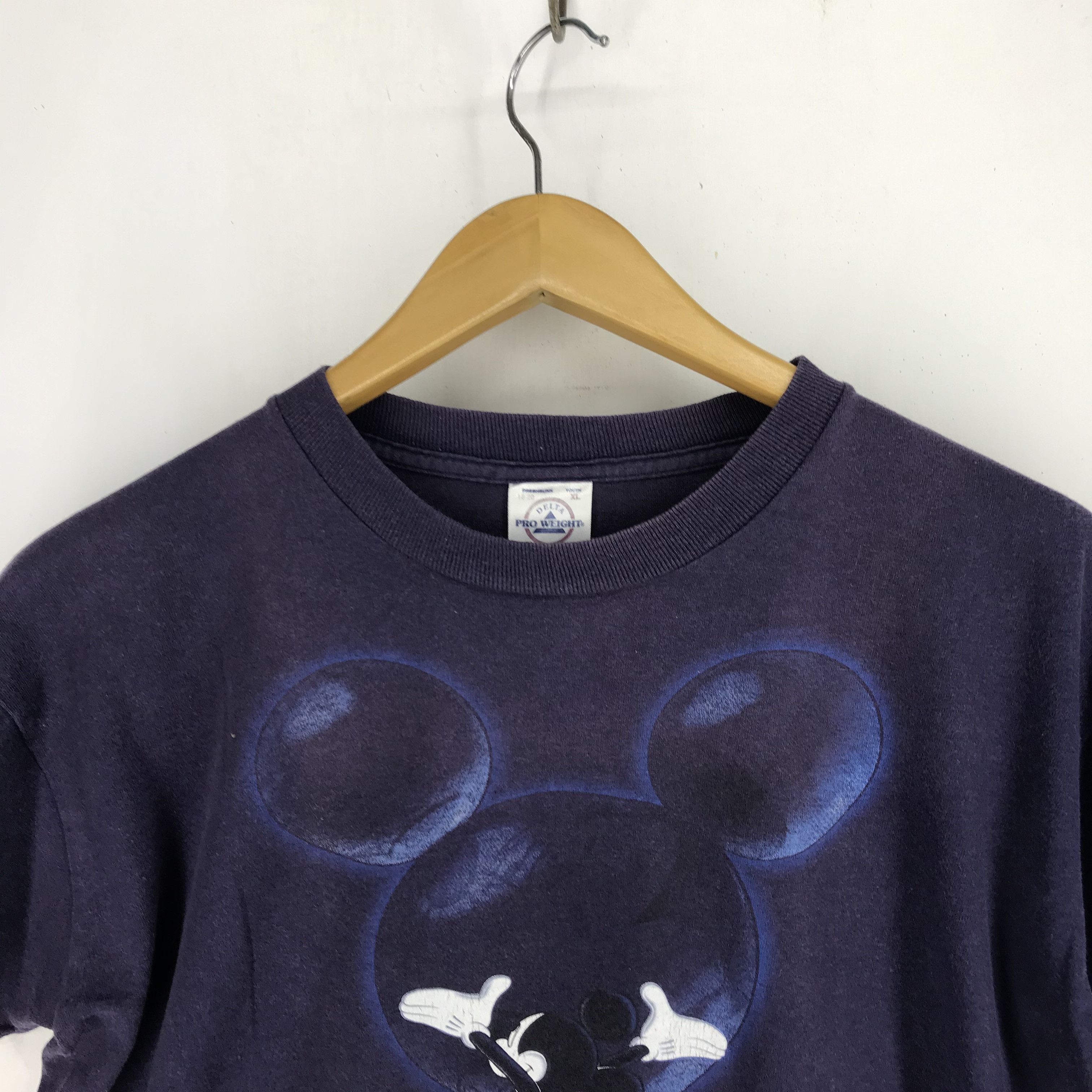 Delta 90s Vintage MICKEY MOUSE Crew Neck T Shirt #2311-80 Size US S / EU 44-46 / 1 - 2 Thumbnail