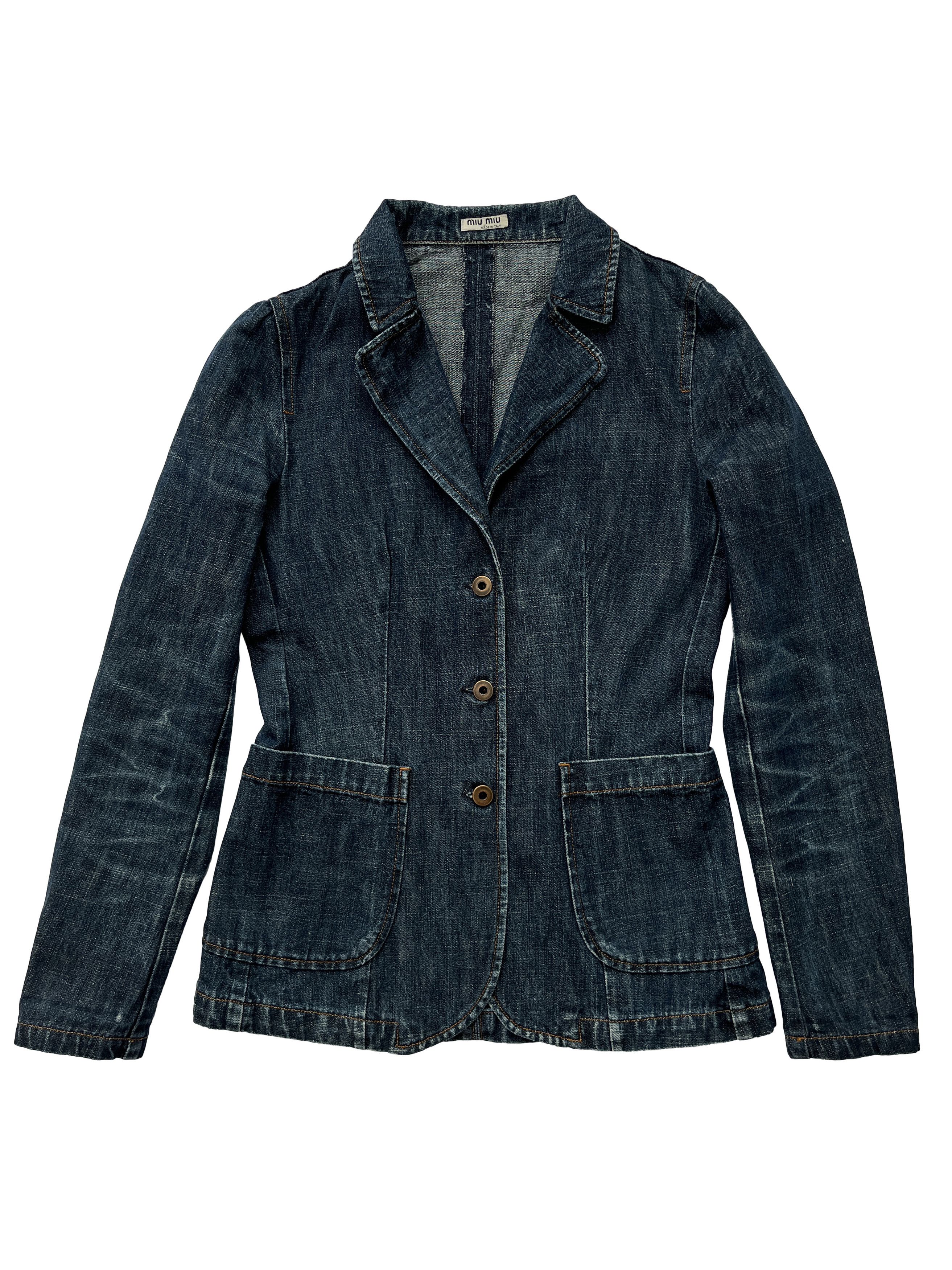 Miu Miu ⚡️QUICK SALE⚡️Miu Miu Blue Denim Jacket Blazer Size S / US 4 / IT 40 - 1 Thumbnail