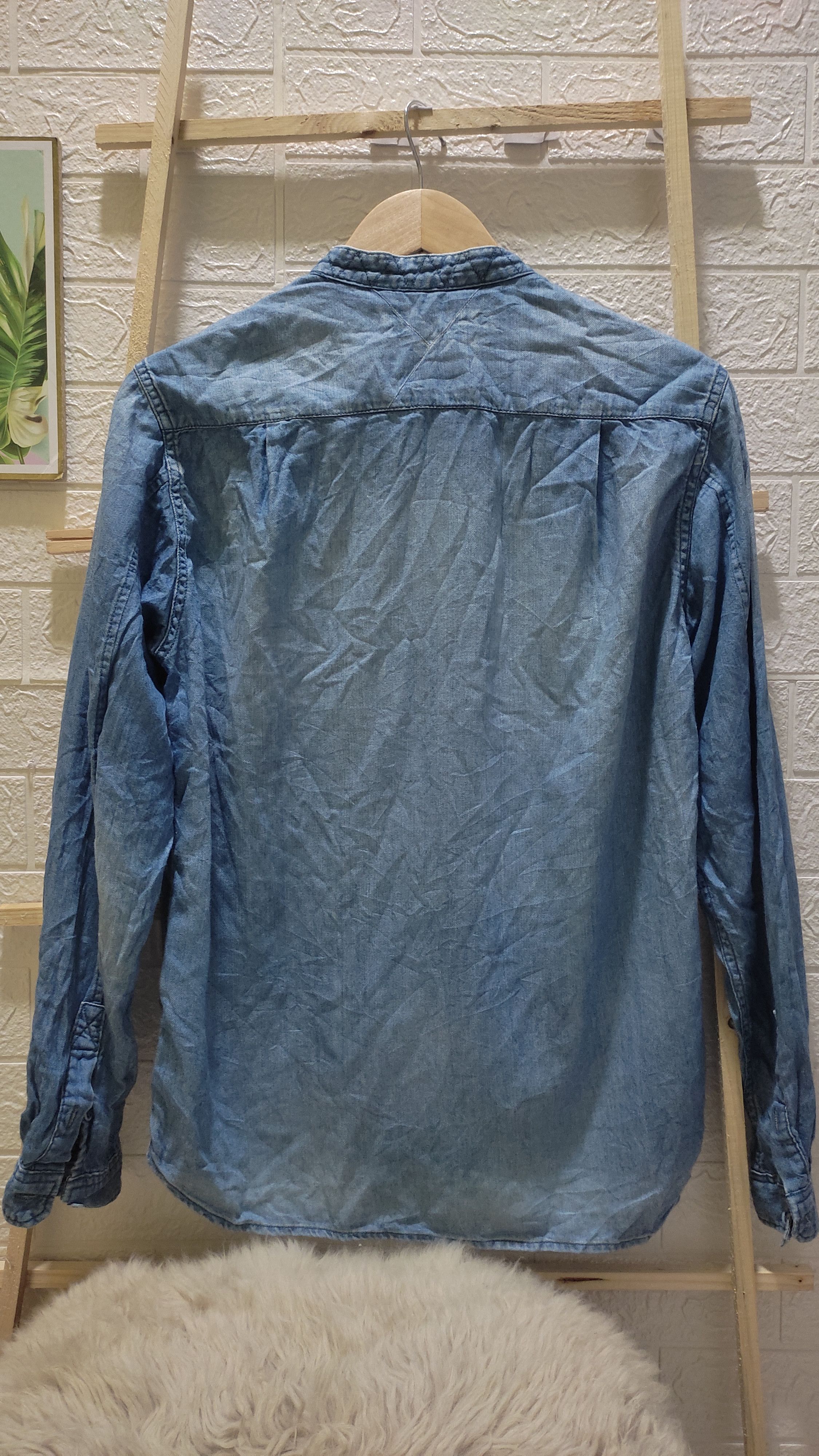White Mountaineering Grandad Colar Denim Shirt ss14 Size US S / EU 44-46 / 1 - 2 Thumbnail