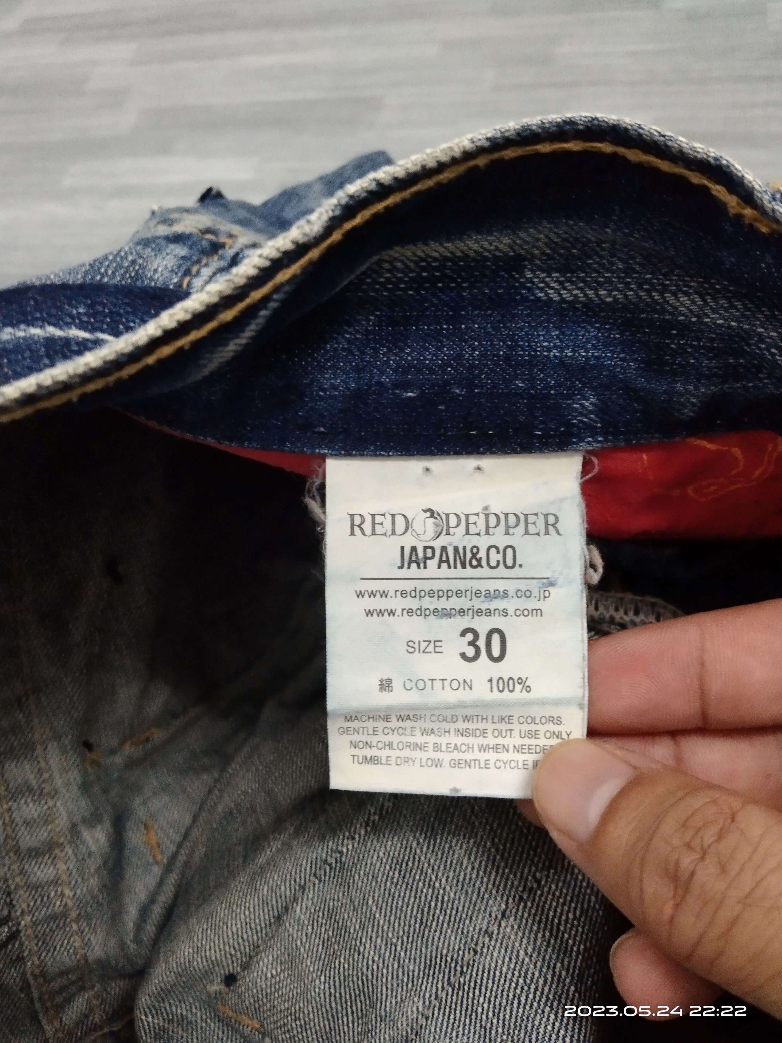 Other SMILE KAPITAL STYLE RED PAPPER DENIM PANTS Size US 30 / EU 46 - 8 Thumbnail