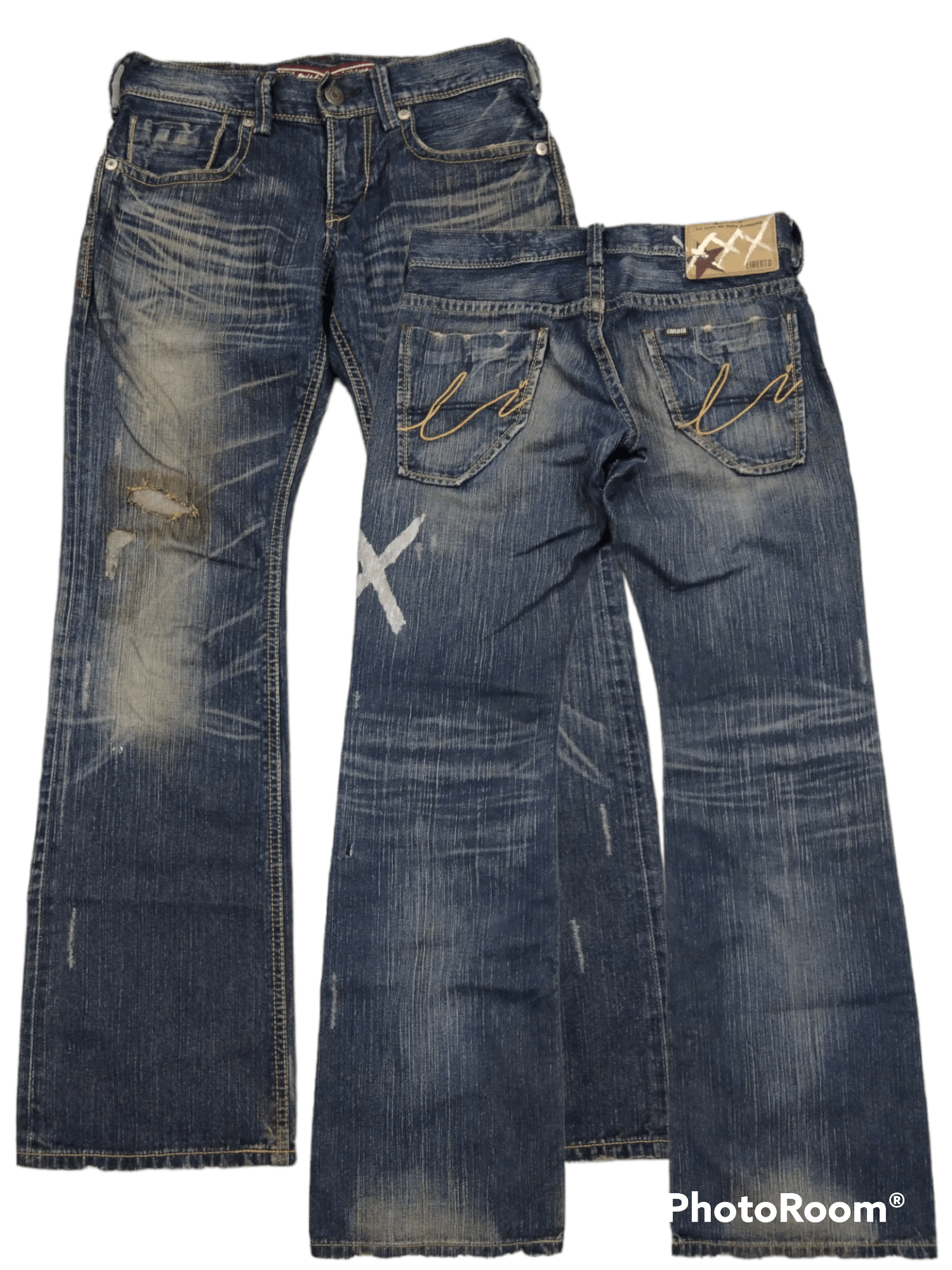 Vintage FLARE SICK LIBERTO DENIM PANTS Size US 29 - 1 Thumbnail