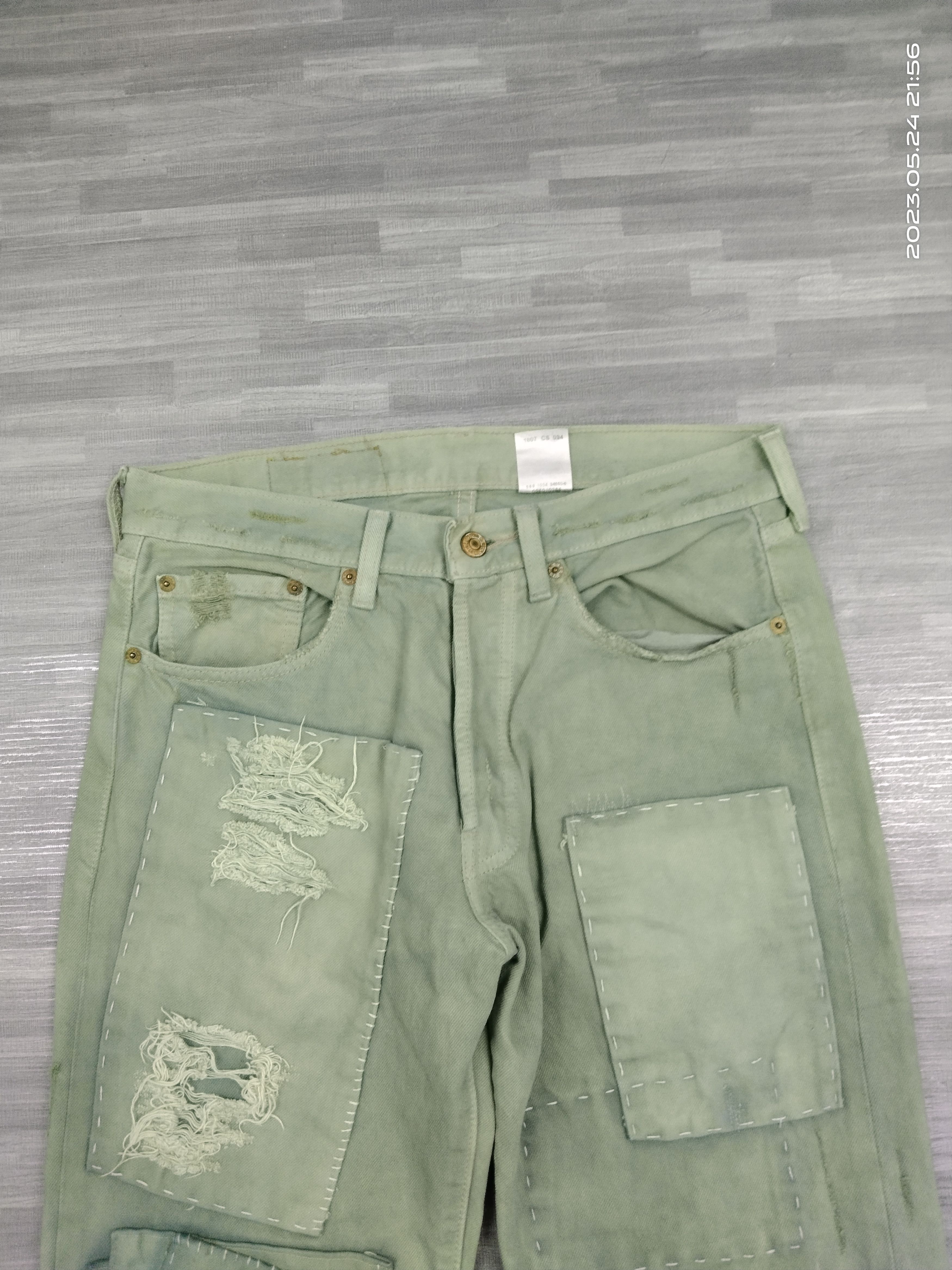 Levi's Vintage Clothing RARE PACTHWORK LEVIS VINTAGE 2000s 501x505 DENIM PANTS Size US 31 - 4 Thumbnail