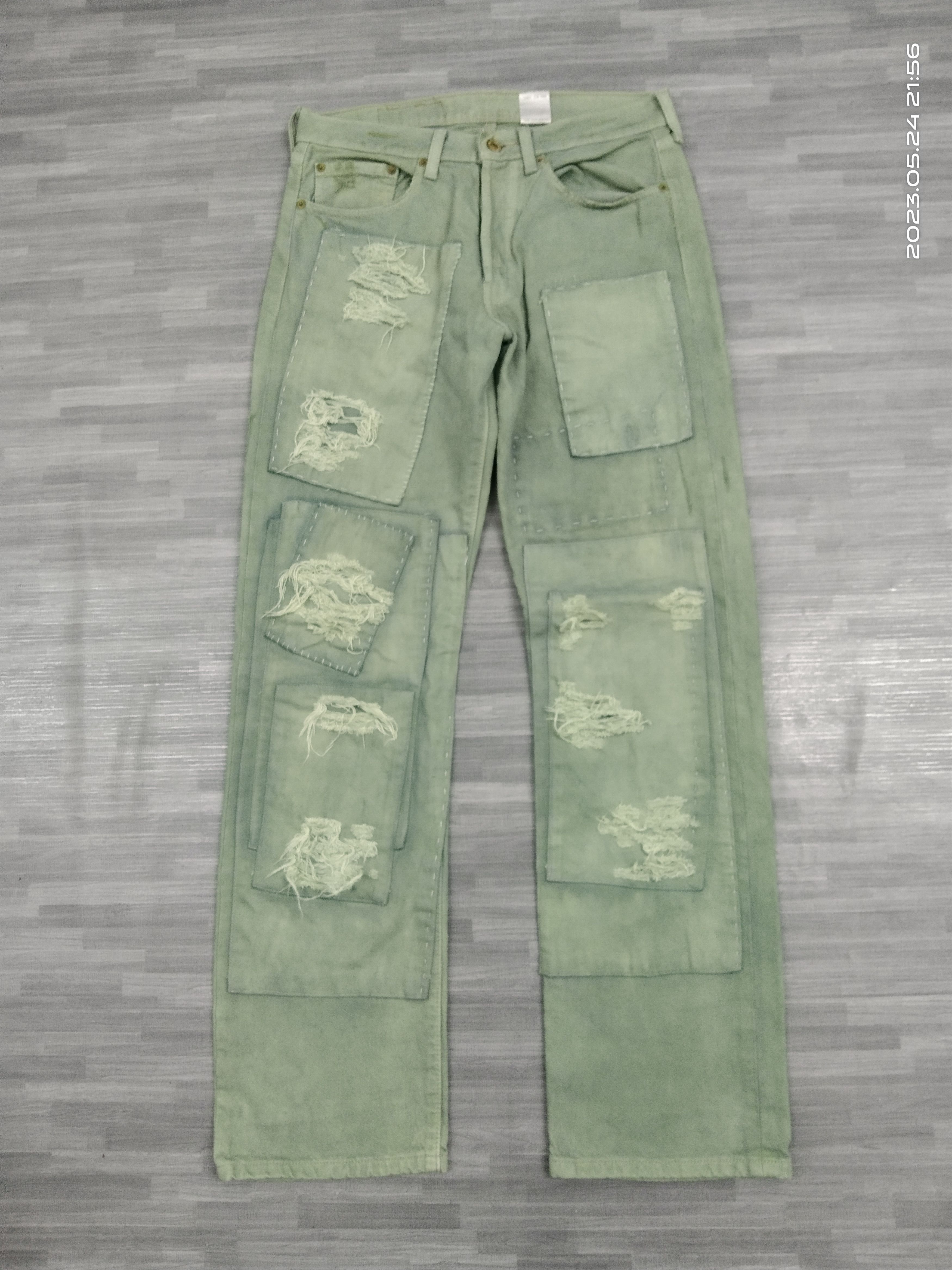 Levi's Vintage Clothing RARE PACTHWORK LEVIS VINTAGE 2000s 501x505 DENIM PANTS Size US 31 - 2 Thumbnail