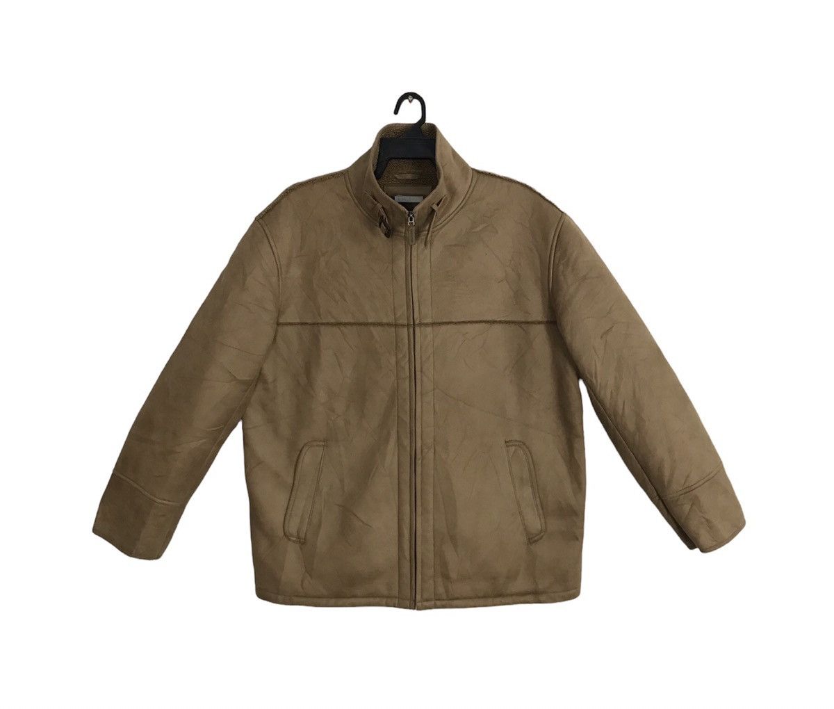 Japanese Brand × Vintage Crocodile Shearling Sherpa Jacket Double Pocket K2244j Size US XL / EU 56 / 4 - 1 Thumbnail