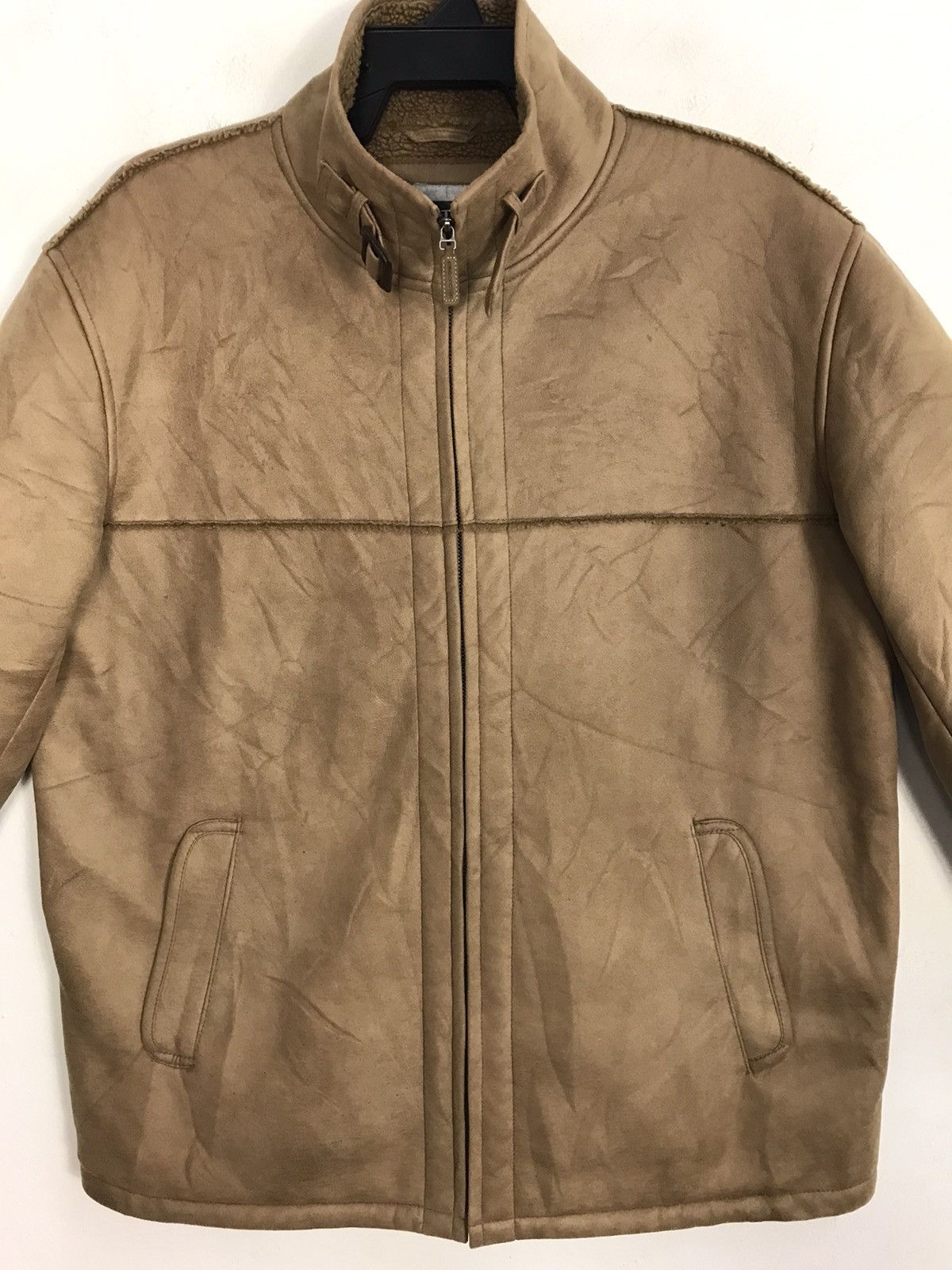 Japanese Brand × Vintage Crocodile Shearling Sherpa Jacket Double Pocket K2244j Size US XL / EU 56 / 4 - 3 Thumbnail