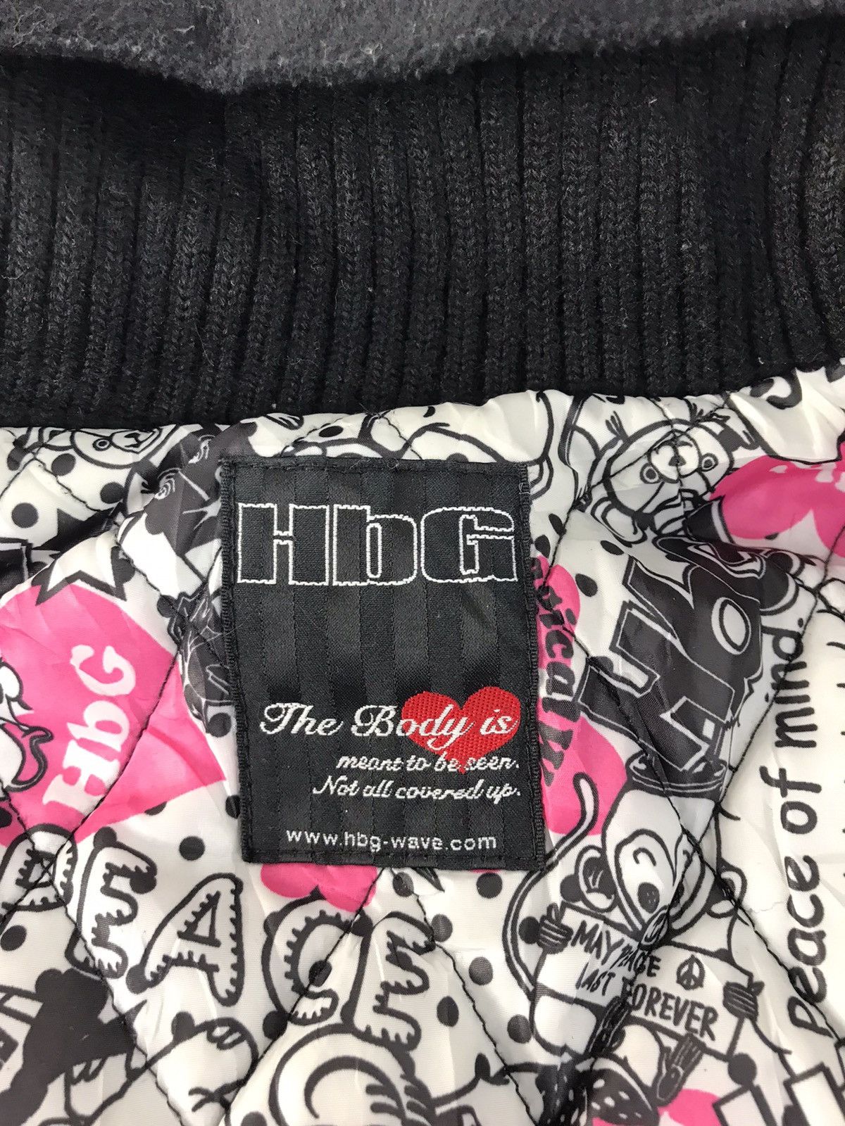Japanese Brand HBG Varsity Hoodies Jacket Wool Snap Button Classic Modern Size US S / EU 44-46 / 1 - 8 Thumbnail