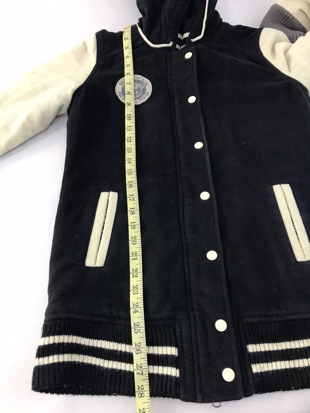 Japanese Brand HBG Varsity Hoodies Jacket Wool Snap Button Classic Modern Size US S / EU 44-46 / 1 - 12 Thumbnail