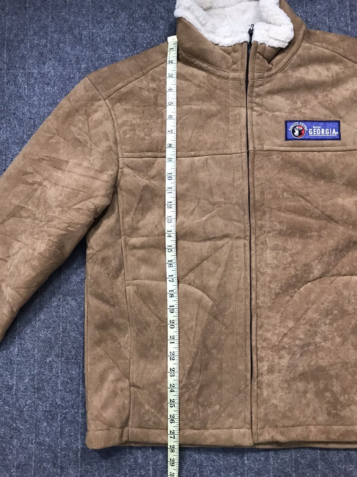 Vintage Georgia Shearling Sherpa Jacket Zipper Double Pocket Size US L / EU 52-54 / 3 - 14 Thumbnail