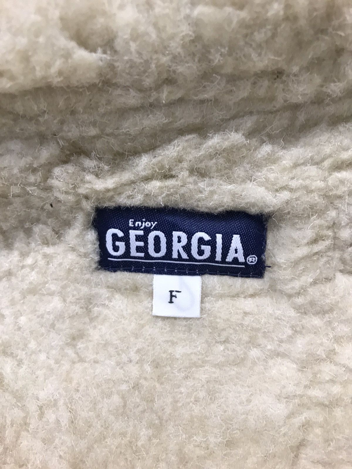 Vintage Georgia Shearling Sherpa Jacket Zipper Double Pocket Size US L / EU 52-54 / 3 - 9 Thumbnail