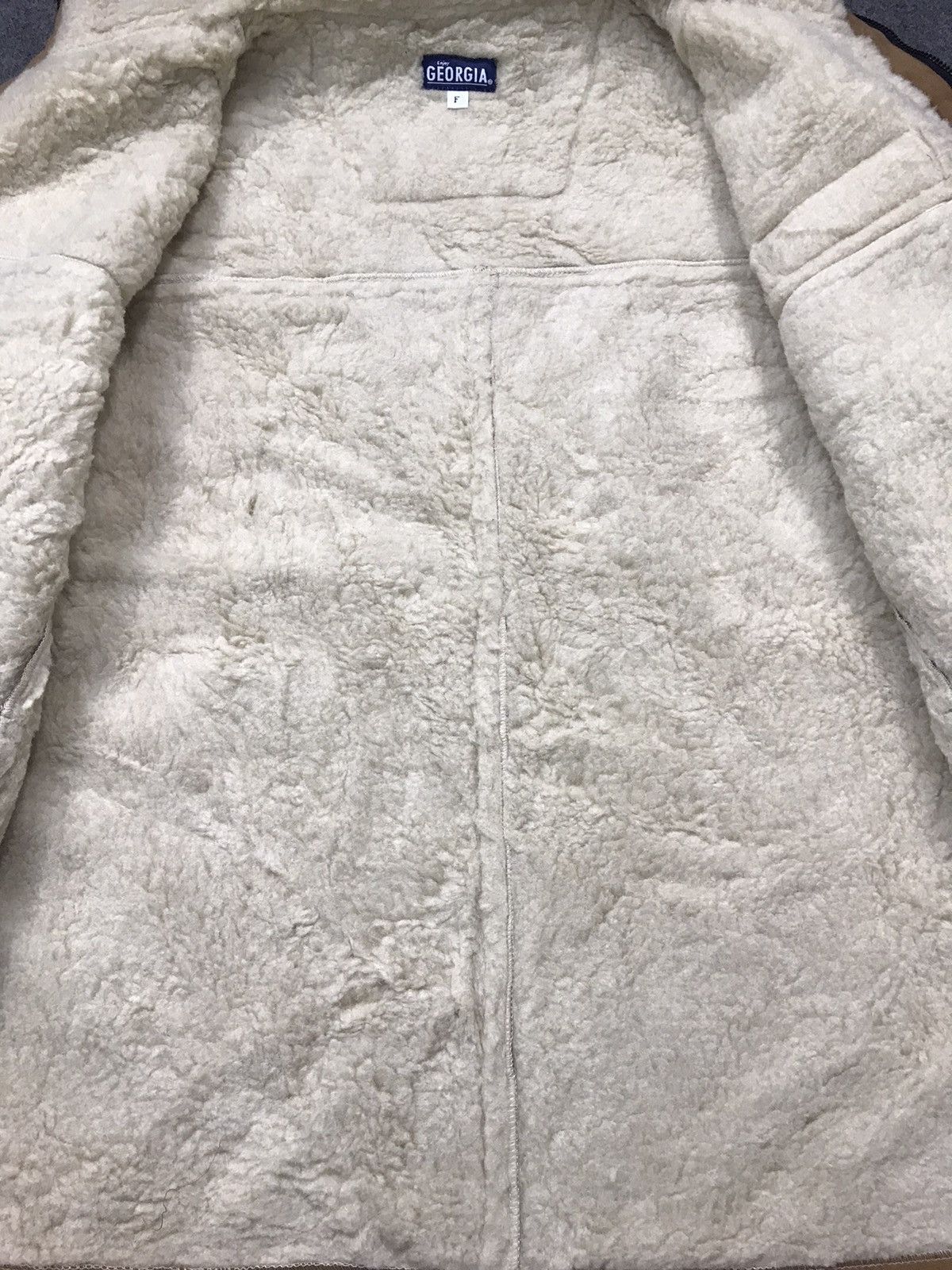 Vintage Georgia Shearling Sherpa Jacket Zipper Double Pocket Size US L / EU 52-54 / 3 - 8 Thumbnail