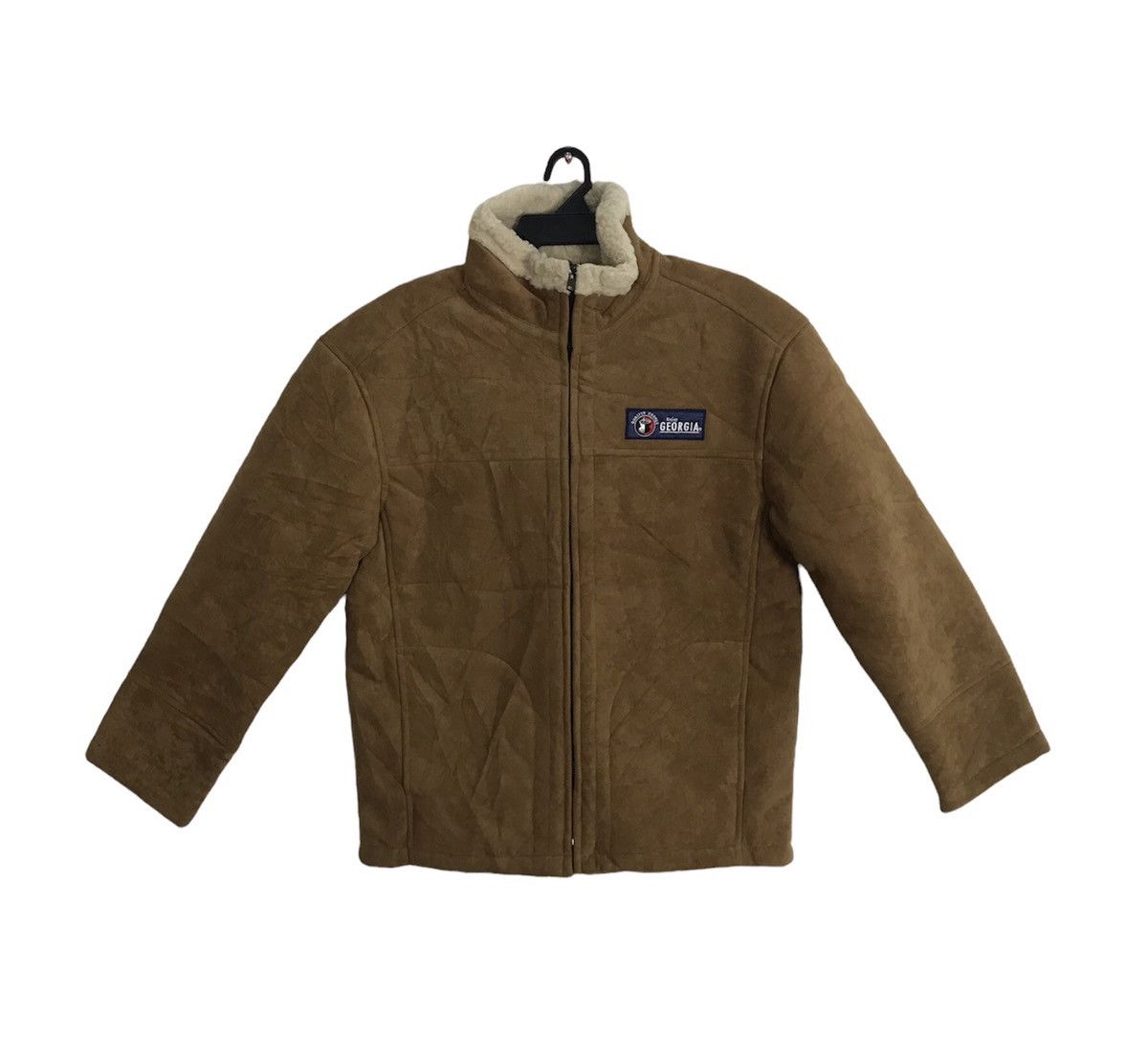 Vintage Georgia Shearling Sherpa Jacket Zipper Double Pocket Size US L / EU 52-54 / 3 - 1 Thumbnail