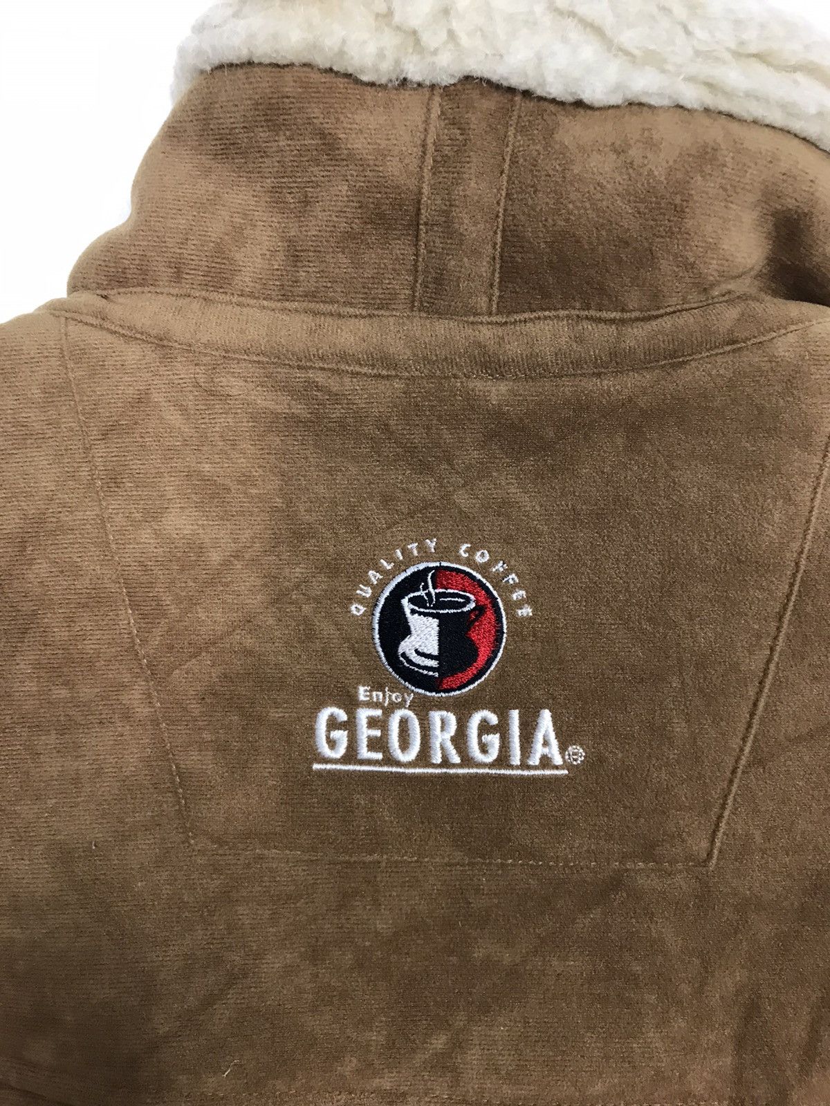 Vintage Georgia Shearling Sherpa Jacket Zipper Double Pocket Size US L / EU 52-54 / 3 - 6 Thumbnail