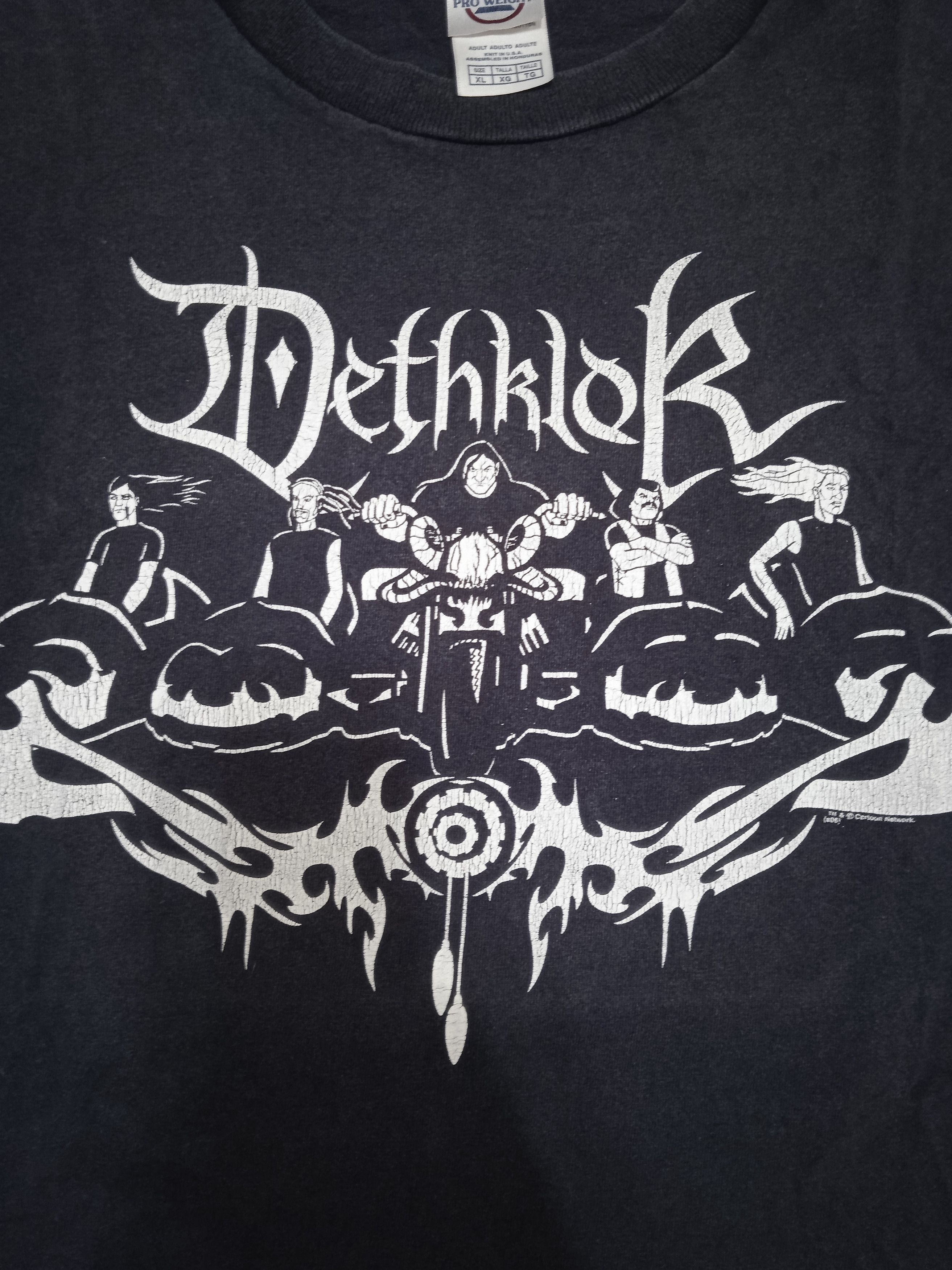 Vintage Vintage 2000s Dethklok Cartoon Network T Shirt Size US XL / EU 56 / 4 - 5 Thumbnail
