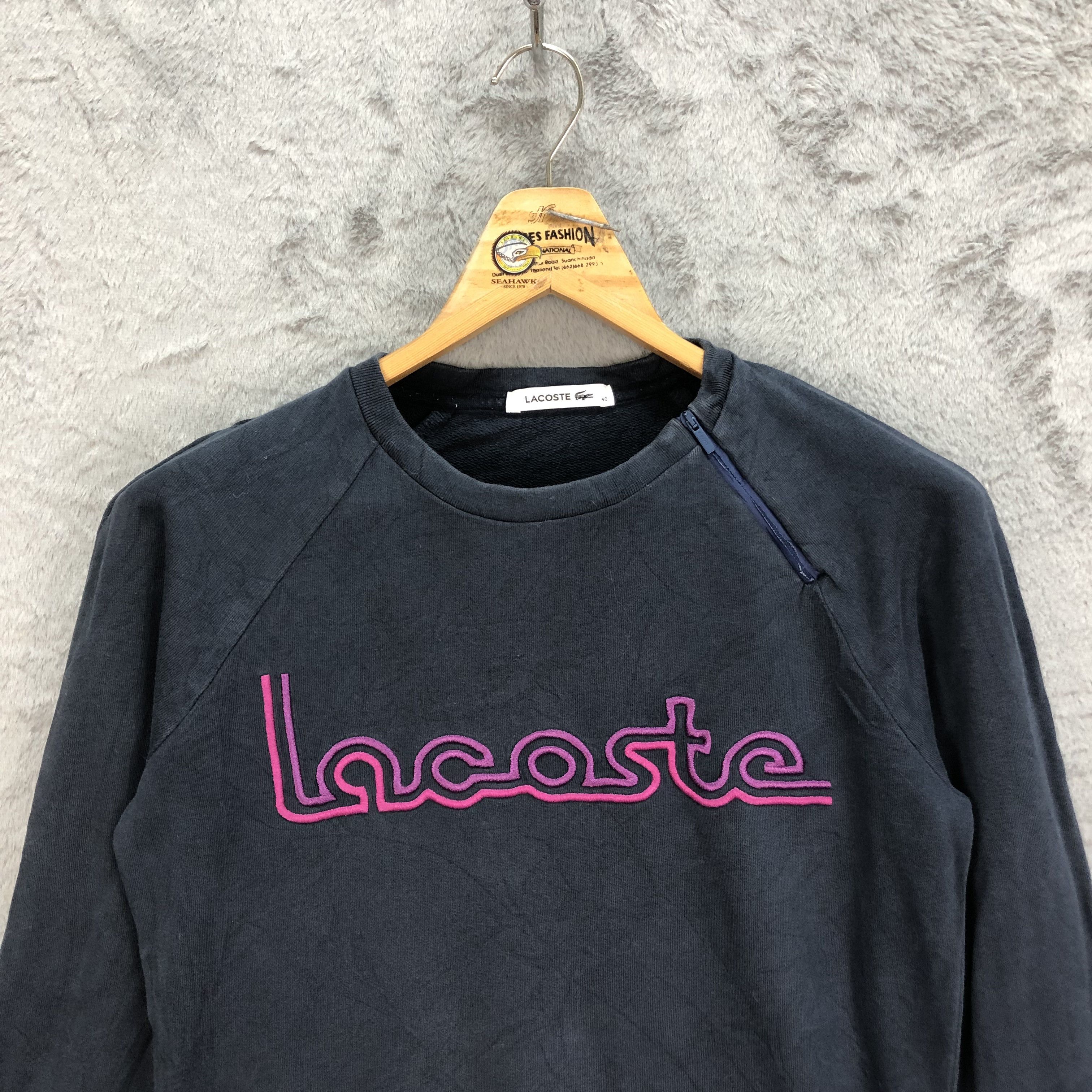 Lacoste Lacoste Embroidery Big Logo Sweatshirts #5019-34 Size S / US 4 / IT 40 - 2 Thumbnail