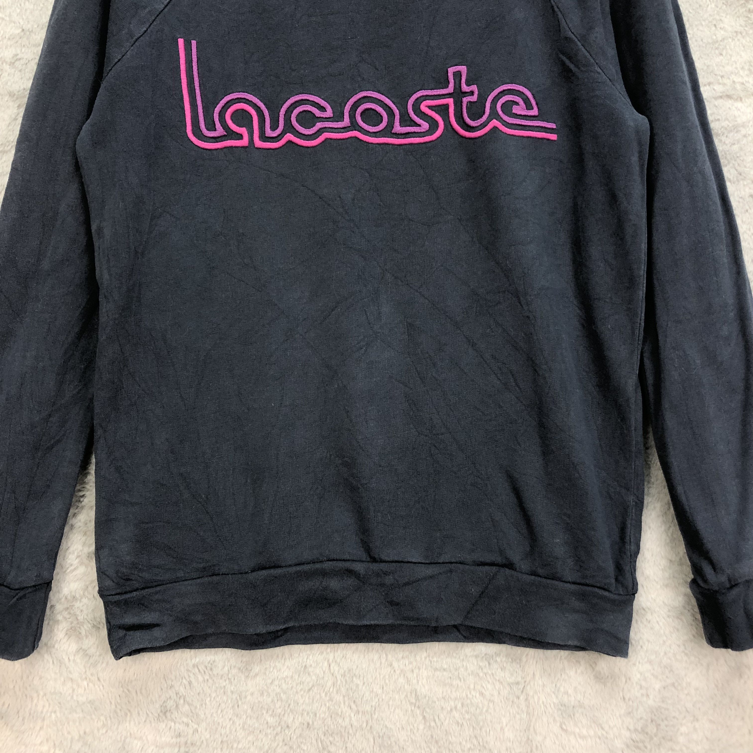 Lacoste Lacoste Embroidery Big Logo Sweatshirts #5019-34 Size S / US 4 / IT 40 - 4 Thumbnail