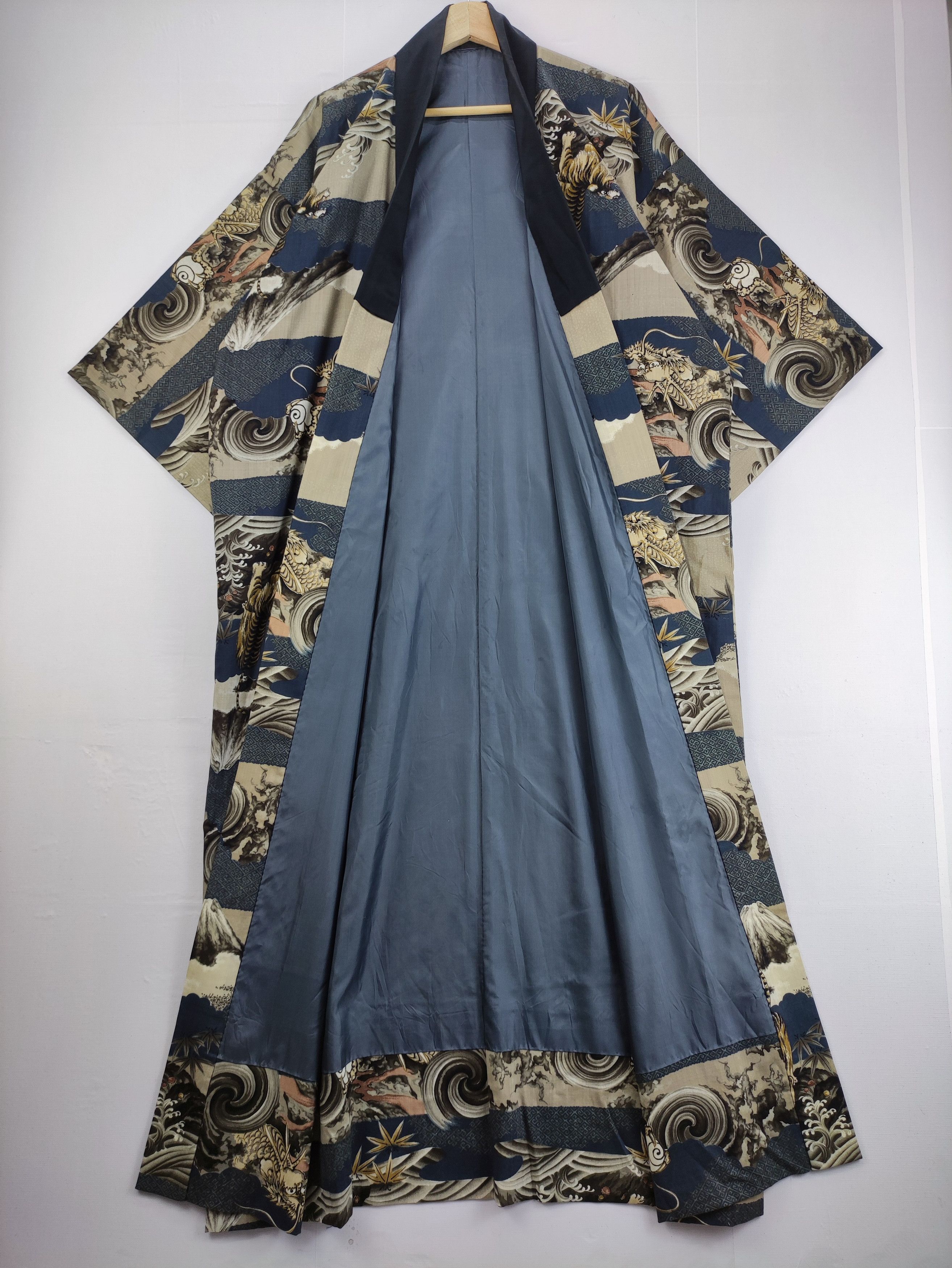 Komono Vintage Japanese Traditional kimono Dragon Tiger Fullprint Size US XXL / EU 58 / 5 - 2 Thumbnail