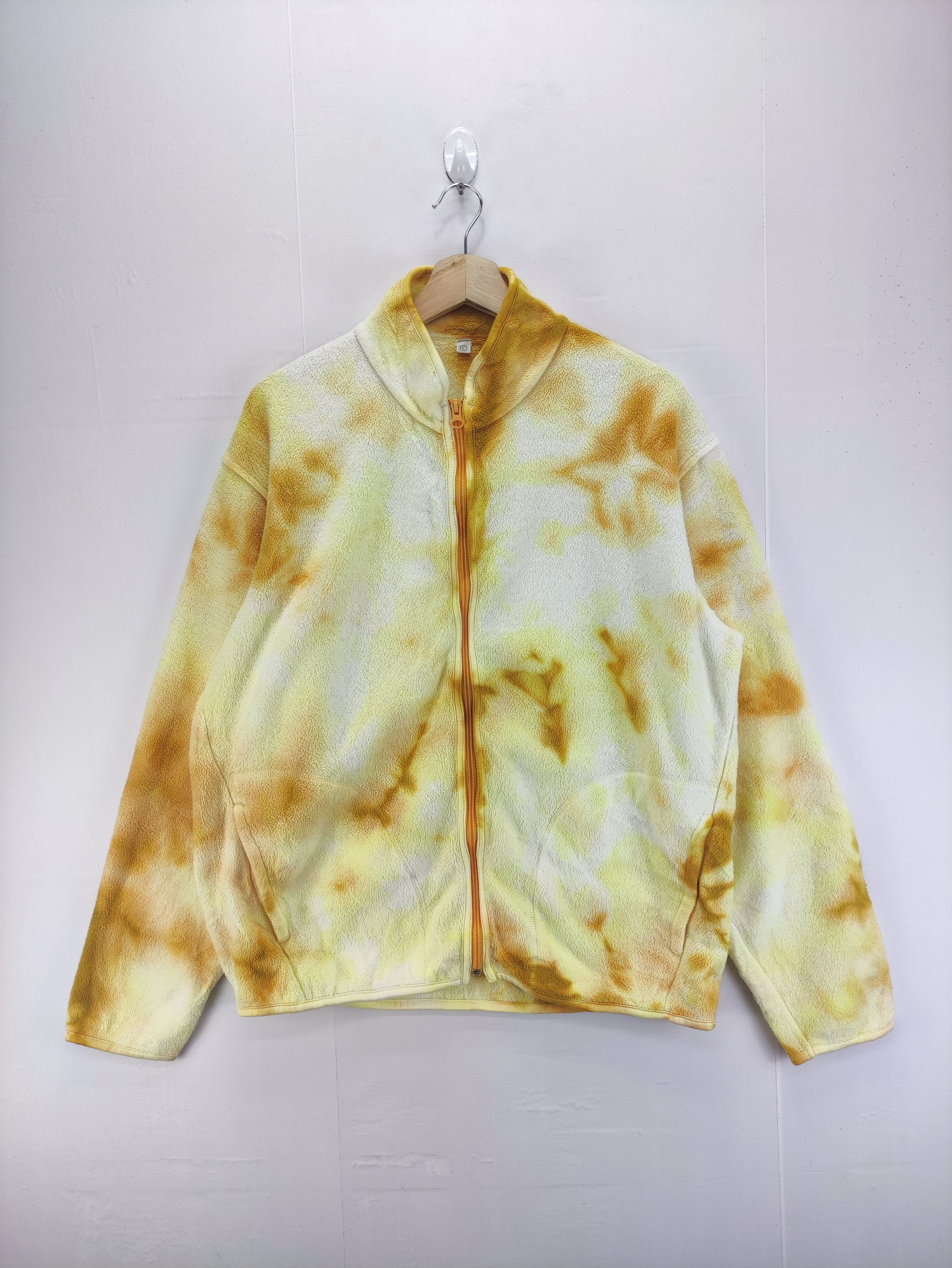 Uniqlo Vintage Uniqlo Fleece Sweater Tie Dye Zipper Size US L / EU 52-54 / 3 - 1 Thumbnail
