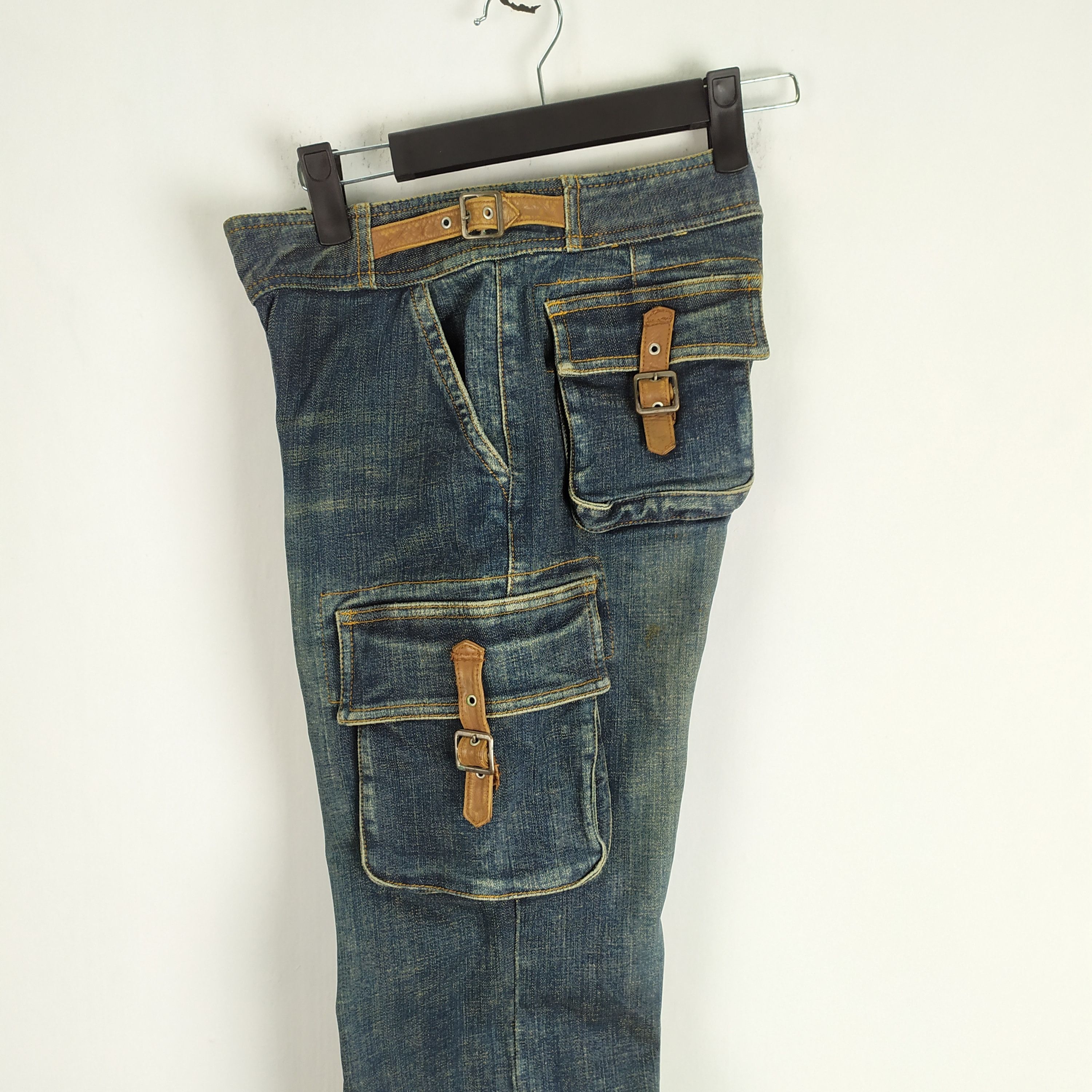 Japanese Brand × Jean Appena Due Jean Flare style Cargo Pants Multipocket Size US 28 / EU 44 - 12 Thumbnail