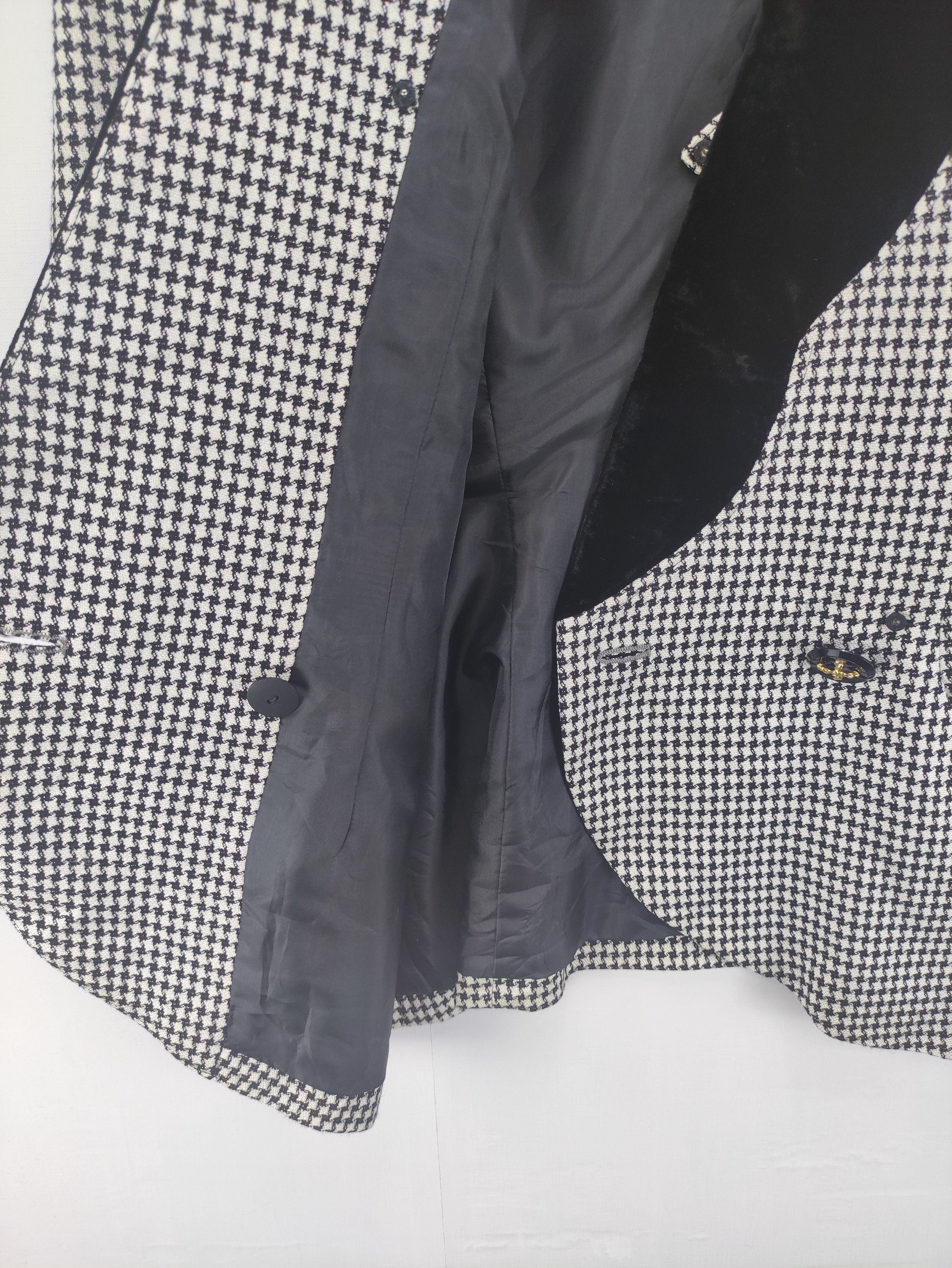 Hanae Mori Vintage Hanae Mori Houndstooth Jacket Single Breasted Size S / US 4 / IT 40 - 3 Thumbnail
