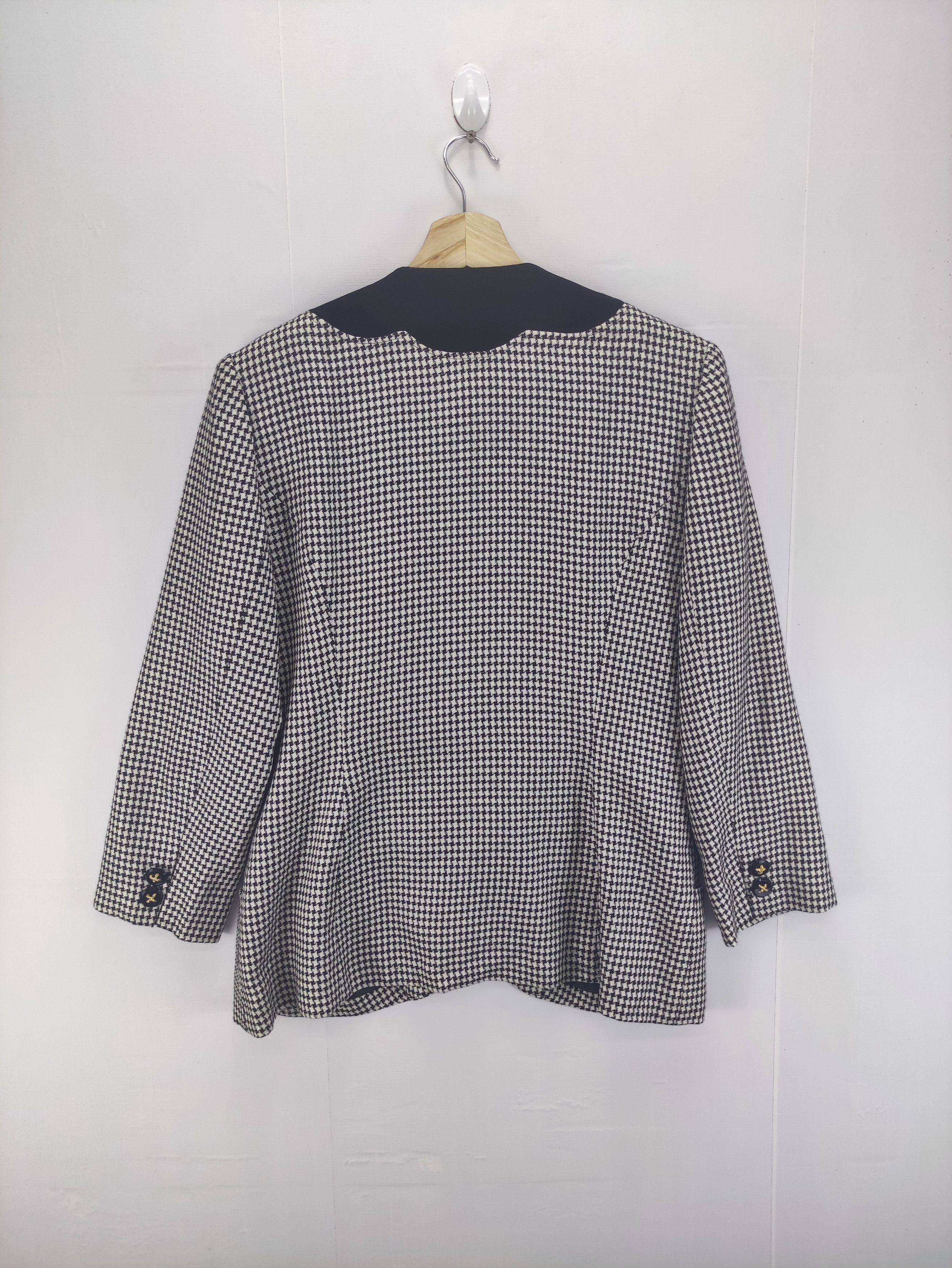 Hanae Mori Vintage Hanae Mori Houndstooth Jacket Single Breasted Size S / US 4 / IT 40 - 7 Thumbnail