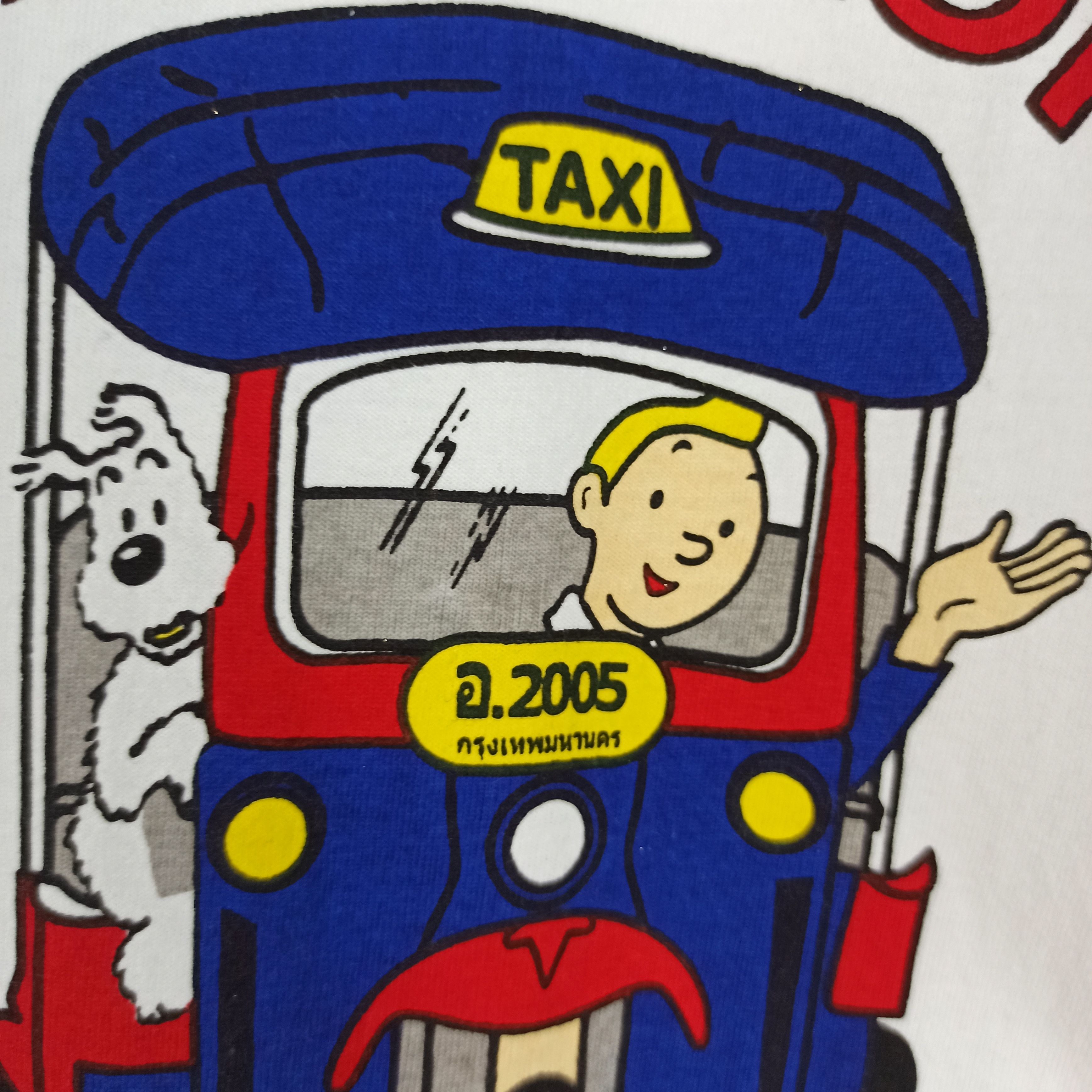 Cartoon Network Rare Tintin Movie "Tuk Tuk in Bangkok" Promo Tshirt Size US M / EU 48-50 / 2 - 4 Thumbnail
