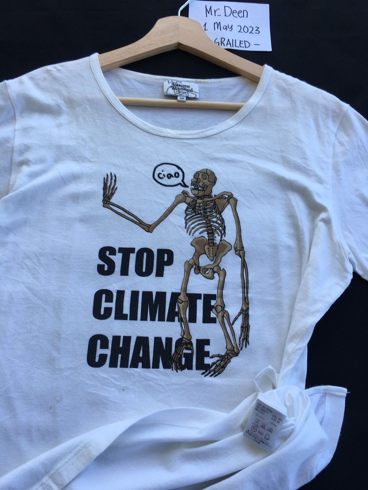 Vivienne Westwood Rare Vintage VivienneWestwood “Stop Climate Change” 2012 Tee Size US M / EU 48-50 / 2 - 11 Thumbnail
