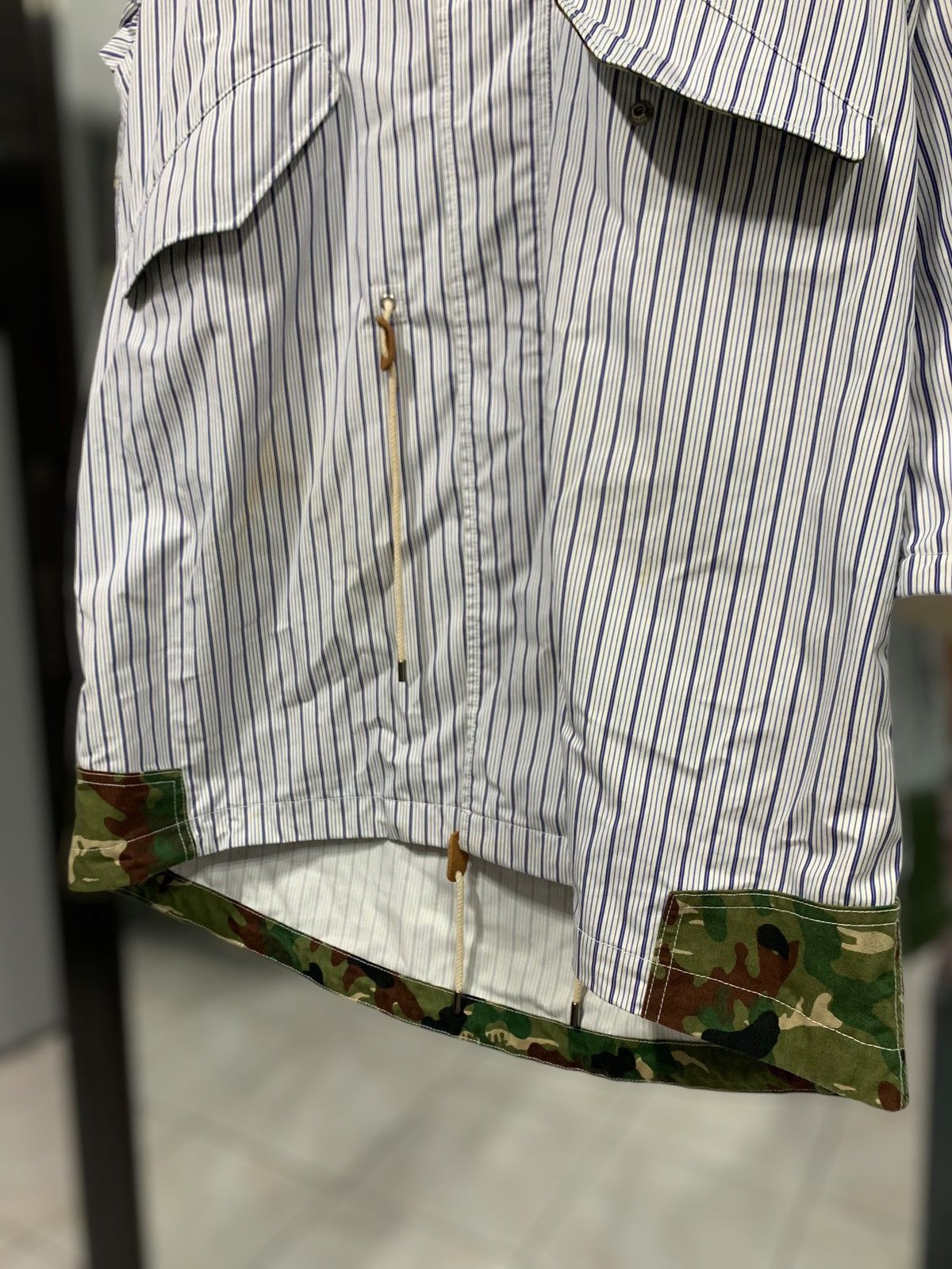 Junya Watanabe RUNWAY SS19 Camouflage - Stripe Paneled Coat Size US XS / EU 42 / 0 - 4 Thumbnail