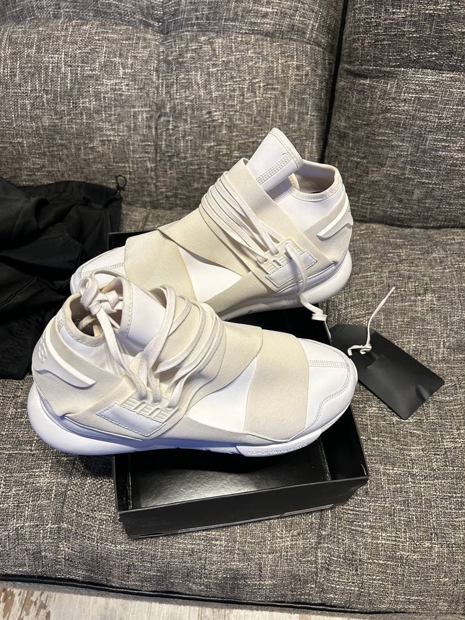 Yohji Yamamoto Y-3 Qasa High - Ftwr White / Vintage White Size US 10 / EU 43 - 2 Thumbnail