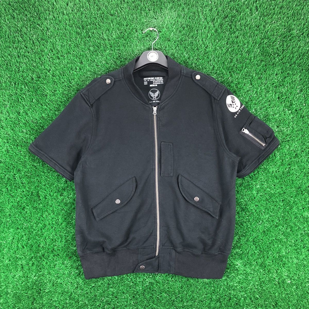 Japanese Brand Bomber Jacket Short Sleeve Military Fashion by Houston INC Size US M / EU 48-50 / 2 - 1 Thumbnail