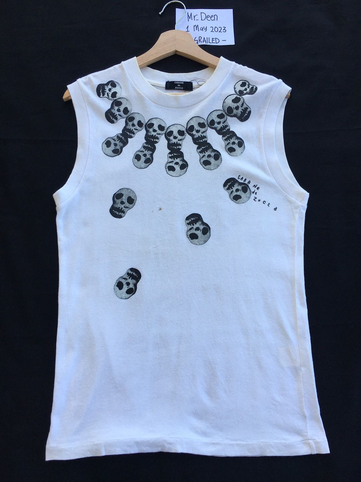 CABANE de ZUCCa Rare Cabane De Zucca Skulls Singlet Top Size US S / EU 44-46 / 1 - 5 Thumbnail