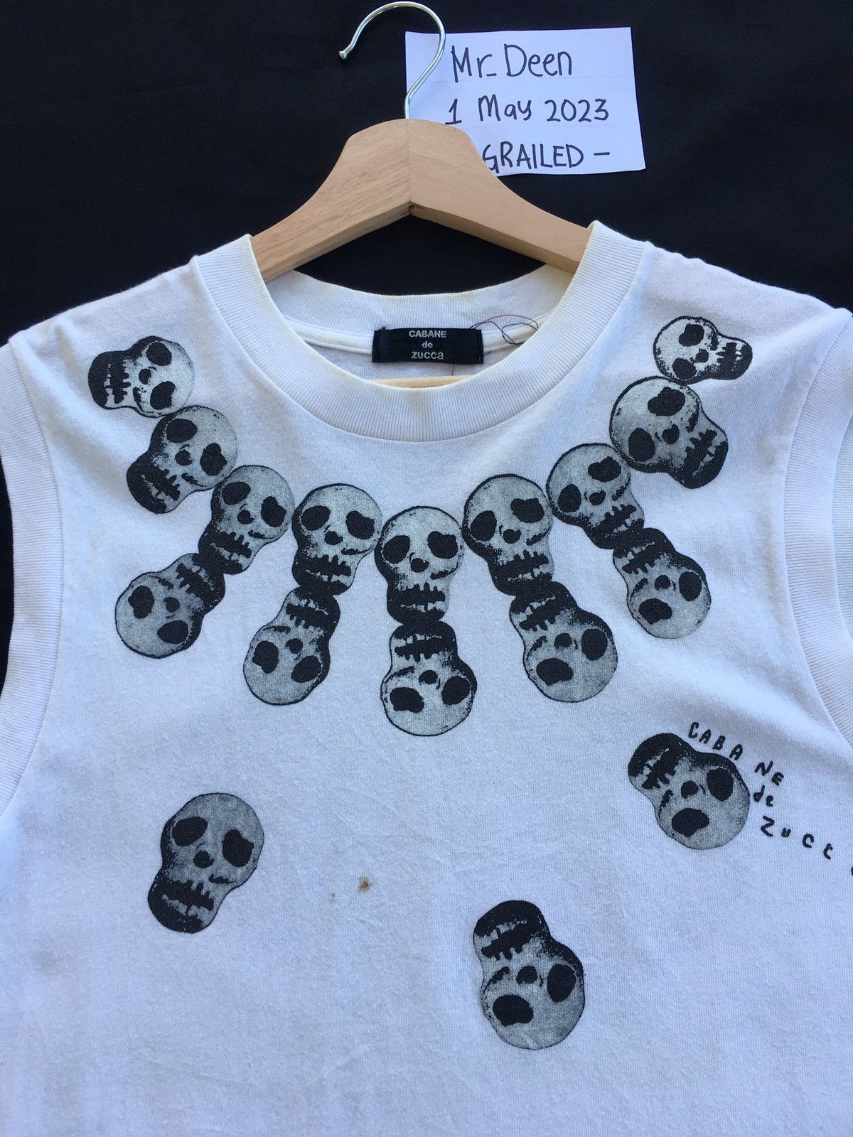 CABANE de ZUCCa Rare Cabane De Zucca Skulls Singlet Top Size US S / EU 44-46 / 1 - 1 Thumbnail