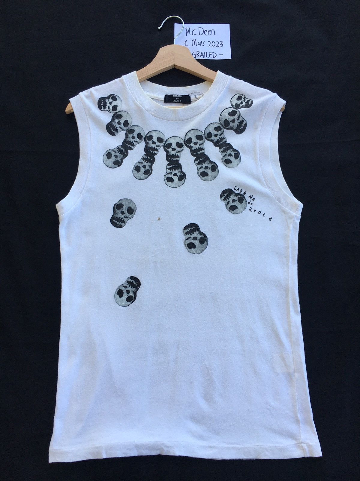 CABANE de ZUCCa Rare Cabane De Zucca Skulls Singlet Top Size US S / EU 44-46 / 1 - 2 Thumbnail