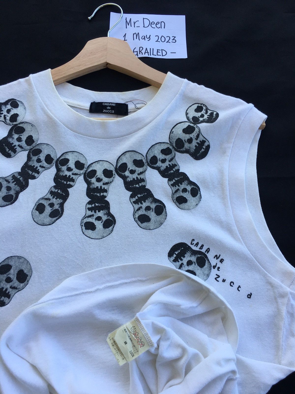 CABANE de ZUCCa Rare Cabane De Zucca Skulls Singlet Top Size US S / EU 44-46 / 1 - 11 Thumbnail