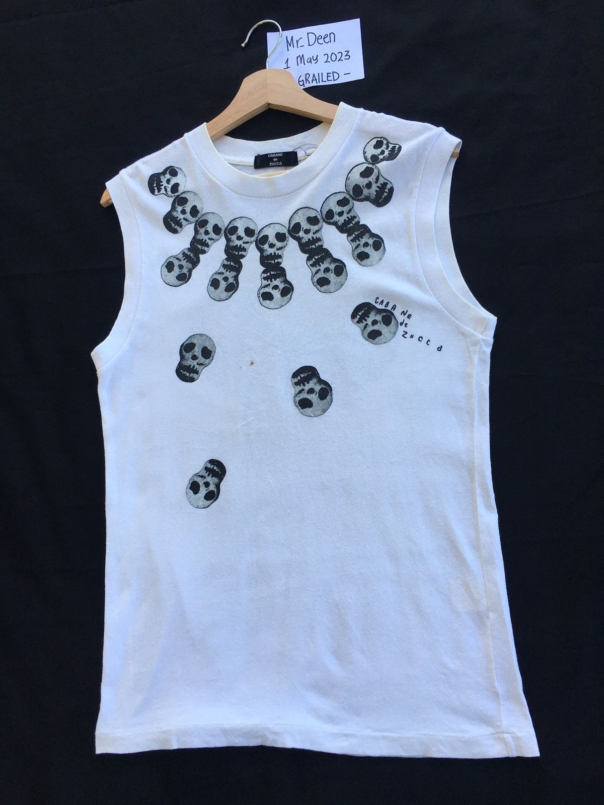 CABANE de ZUCCa Rare Cabane De Zucca Skulls Singlet Top Size US S / EU 44-46 / 1 - 4 Thumbnail