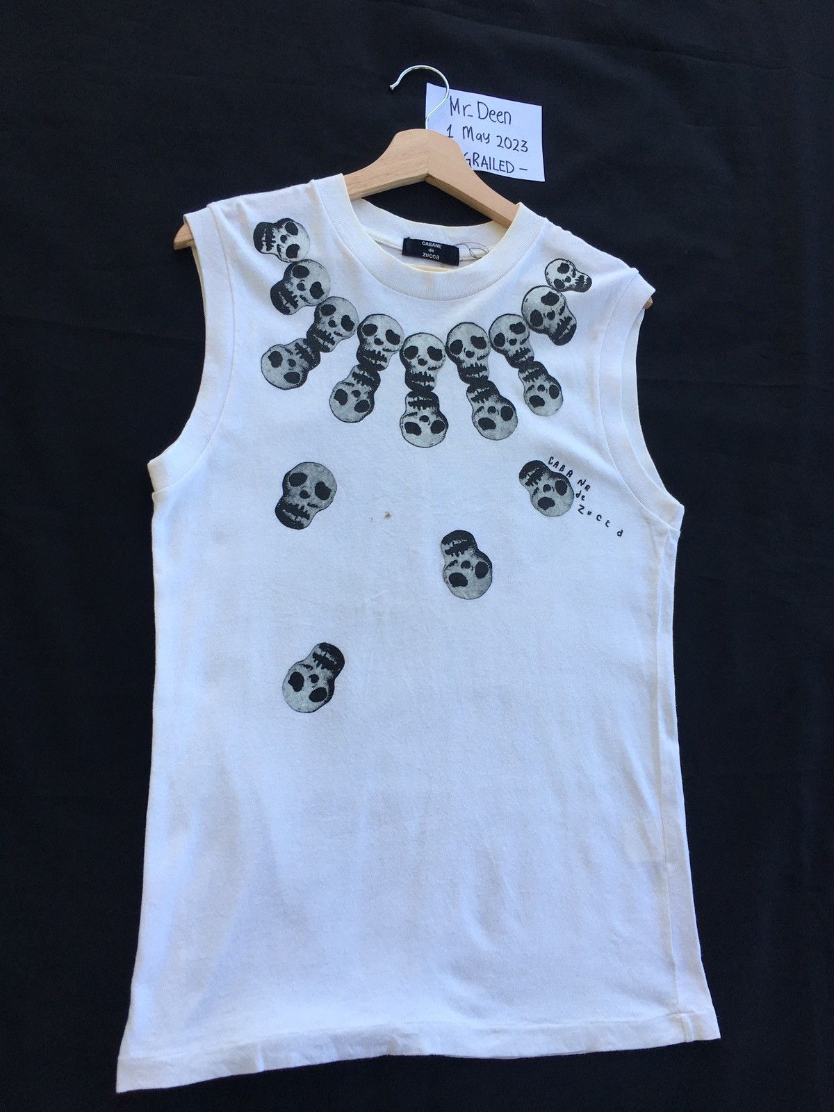 CABANE de ZUCCa Rare Cabane De Zucca Skulls Singlet Top Size US S / EU 44-46 / 1 - 3 Thumbnail