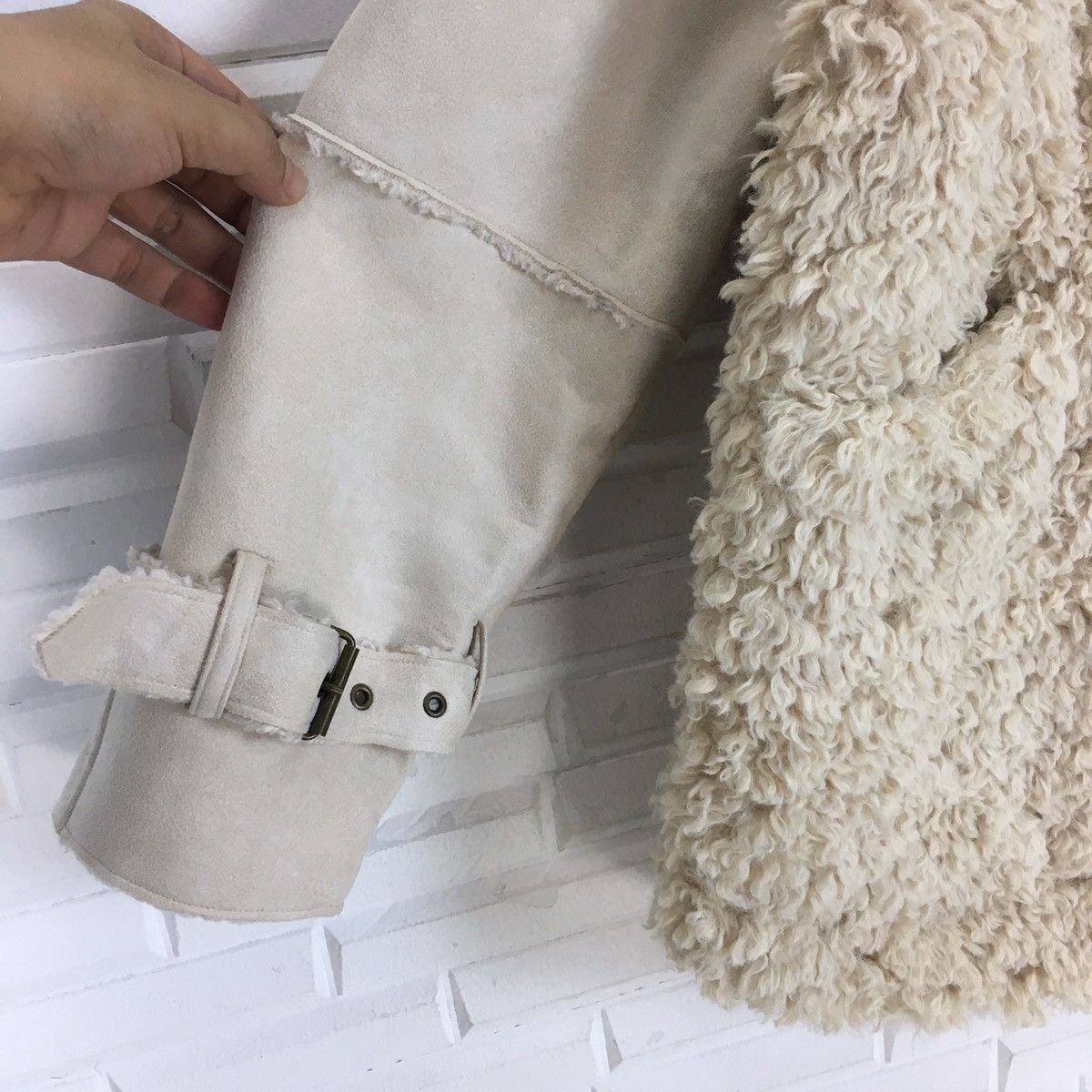 Japanese Brand ALEXIA STAM Deep Pile Fleece Sherpa Suede Jacket Size US M / EU 48-50 / 2 - 4 Thumbnail