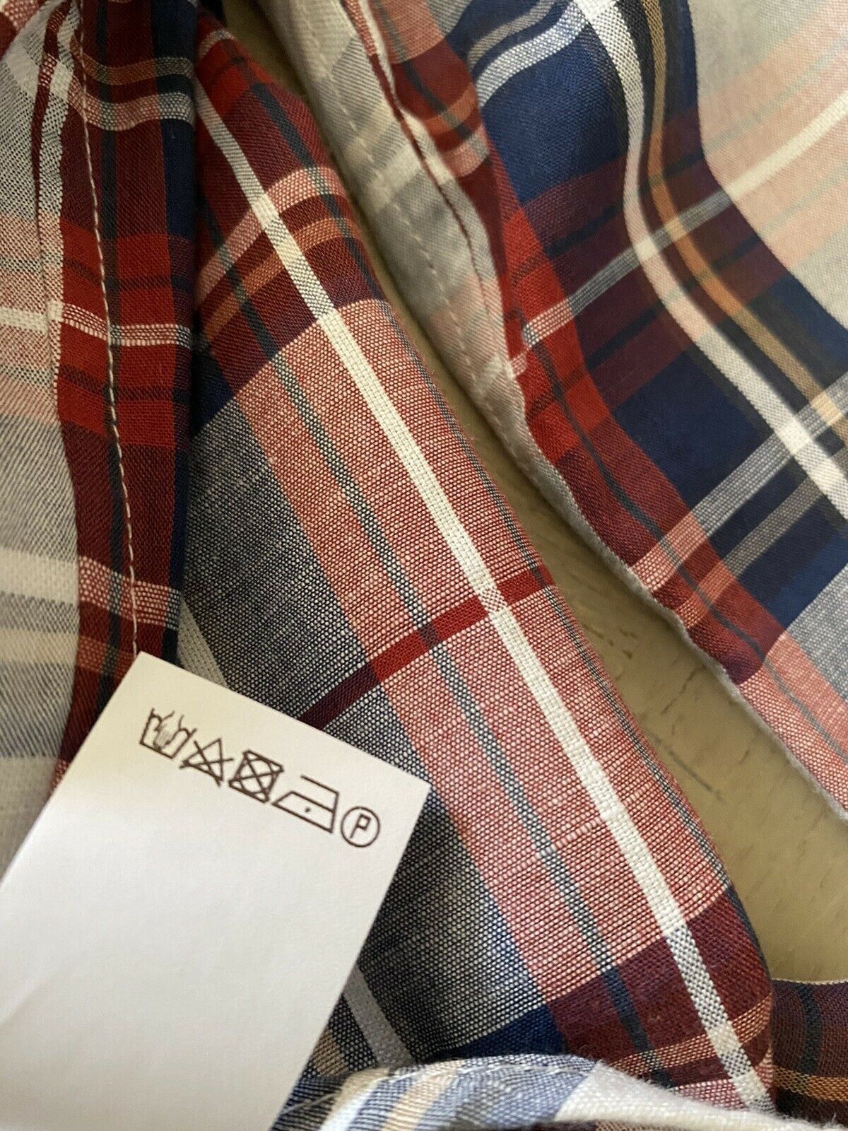 Brunello Cucinelli Shirt in Beige & Navy Size US M / EU 48-50 / 2 - 11 Thumbnail