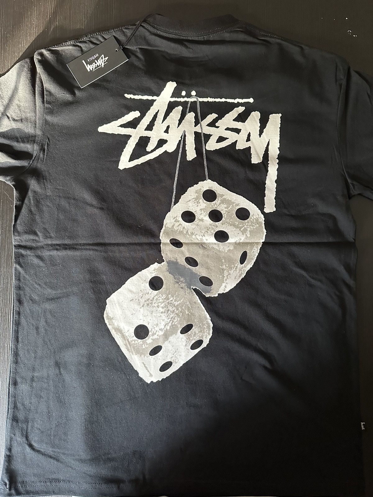 Stussy Stussy Fuzzy Dice Tee Black Medium | Grailed