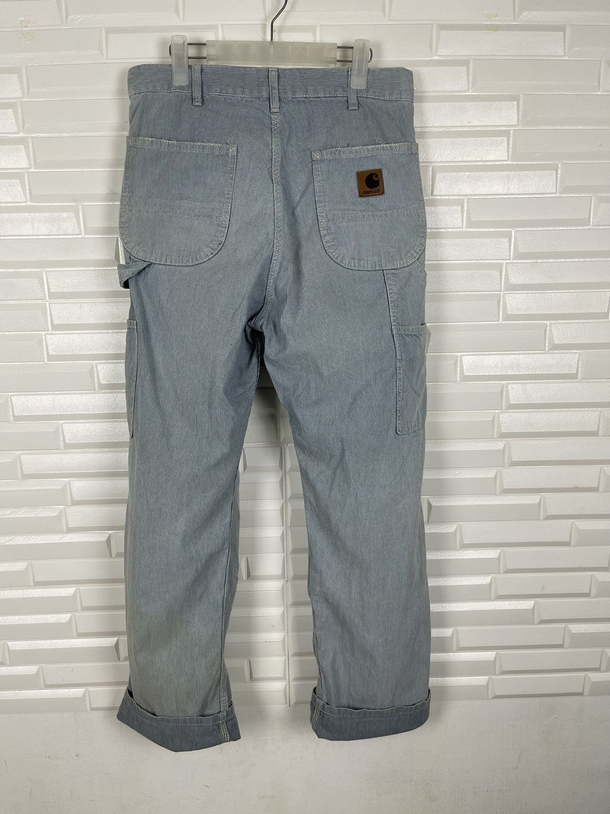 Carhartt Workwear 90’s 🔥 Vintage Distressed Carhartt Hickory Jeans Size US 30 / EU 46 - 1 Thumbnail