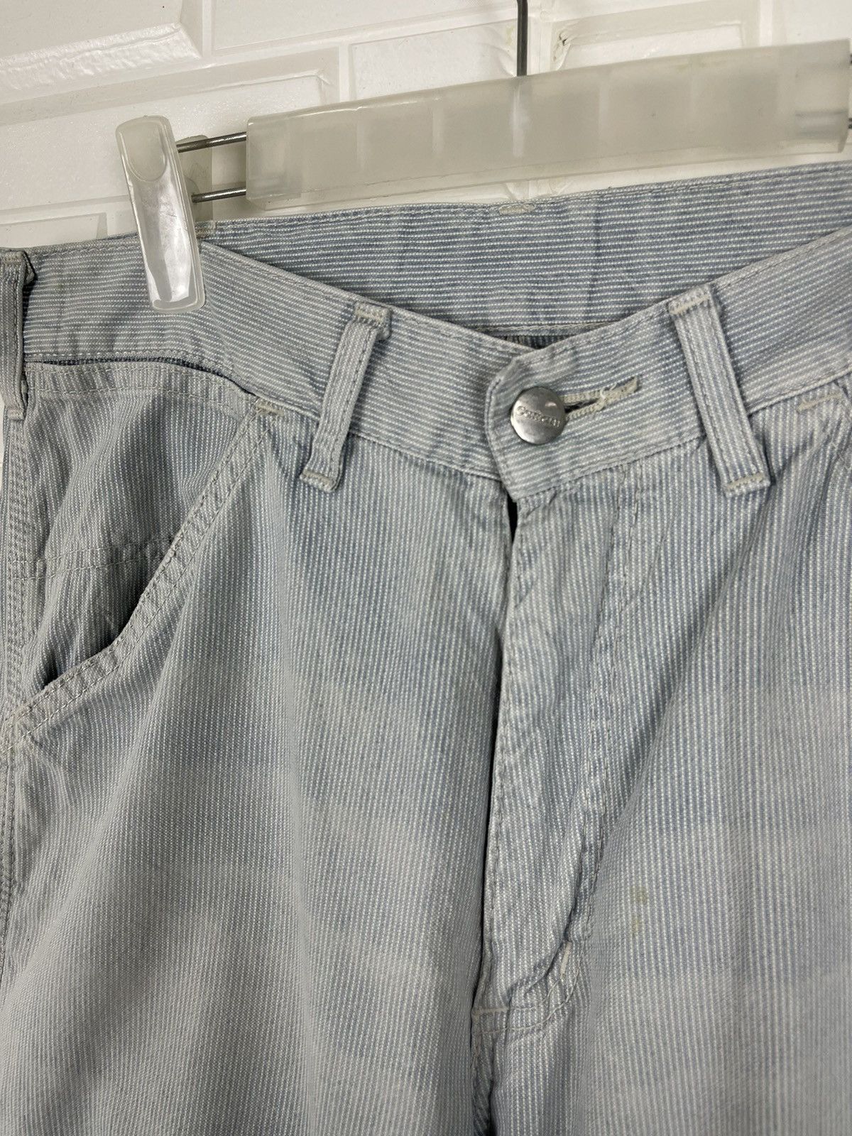 Carhartt Workwear 90’s 🔥 Vintage Distressed Carhartt Hickory Jeans Size US 30 / EU 46 - 5 Thumbnail