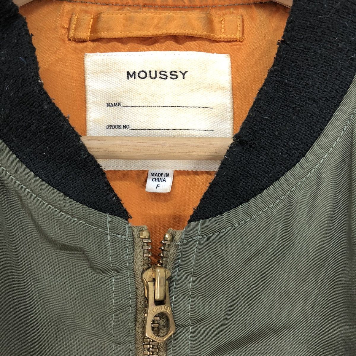 MOUSSY 🔥Unisex Moussy Bomber Jacket Universal Zipper Size US L / EU 52-54 / 3 - 8 Thumbnail