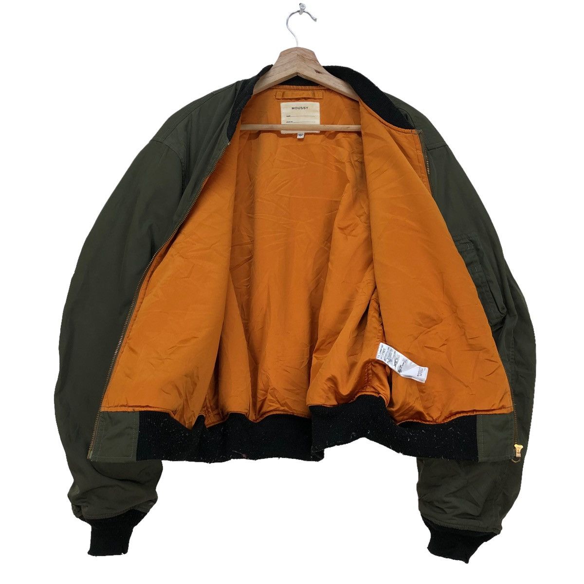 MOUSSY 🔥Unisex Moussy Bomber Jacket Universal Zipper Size US L / EU 52-54 / 3 - 3 Thumbnail