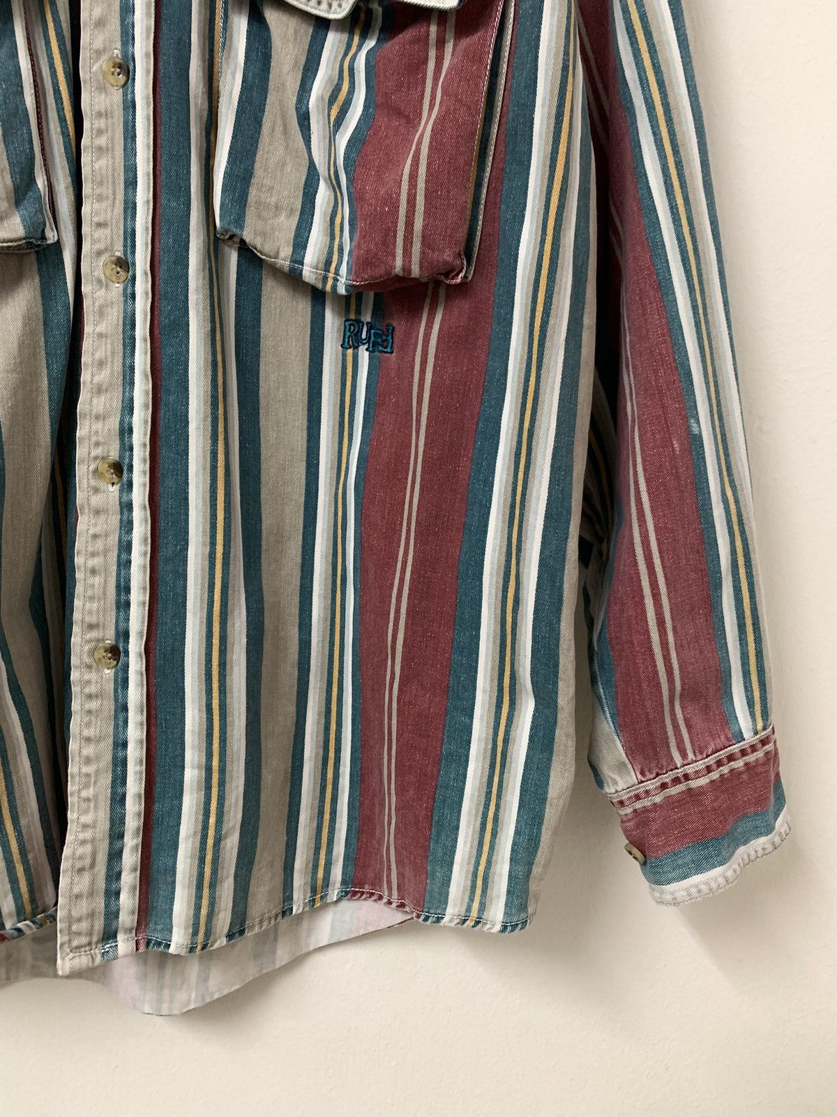 Ruff Ryders × Vintage Ruff striped button up shirt Size US L / EU 52-54 / 3 - 5 Thumbnail