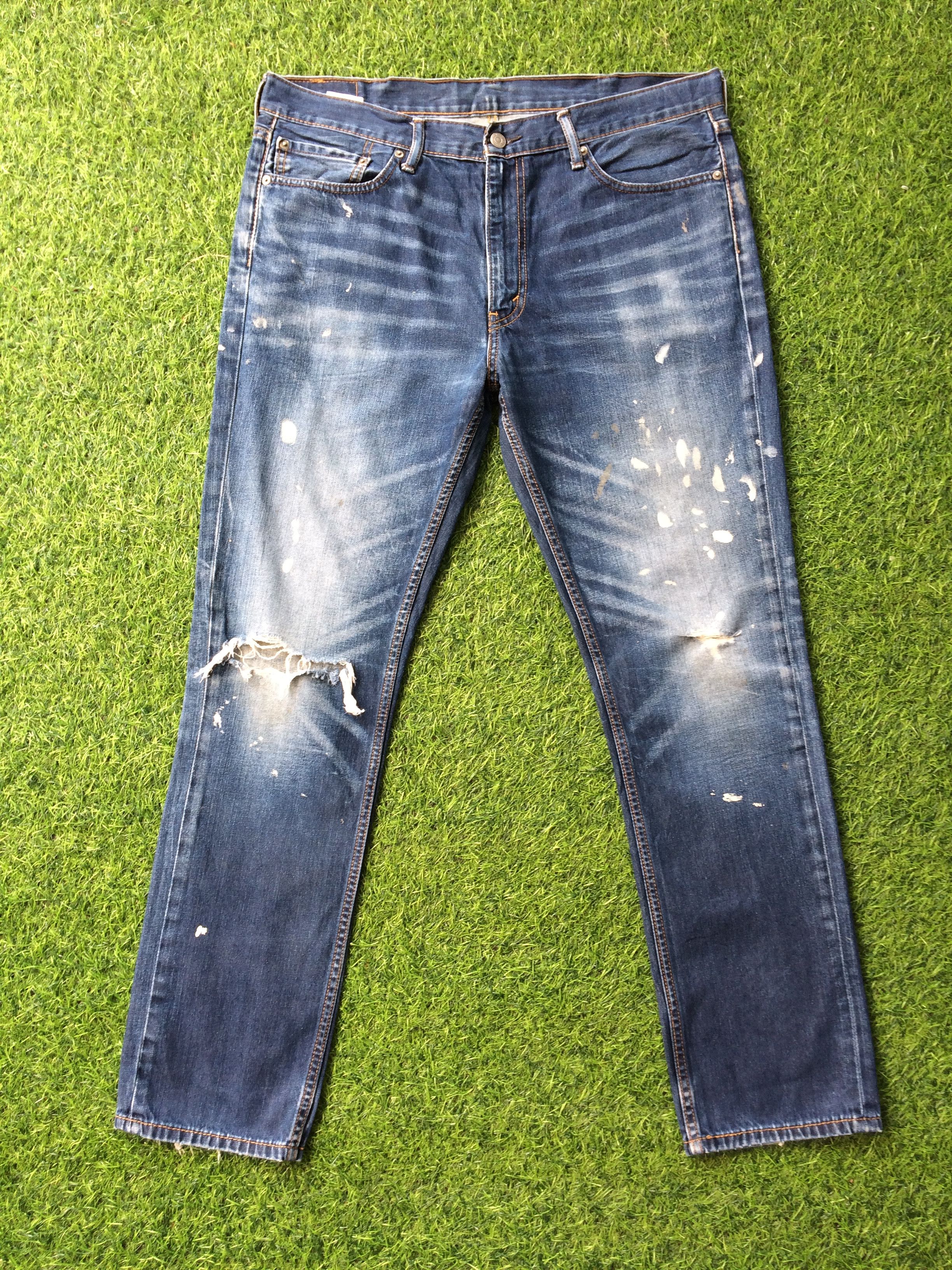 Levi's Levis 511 Distressed Painted Jeans #B-946 Size US 38 / EU 54 - 3 Thumbnail