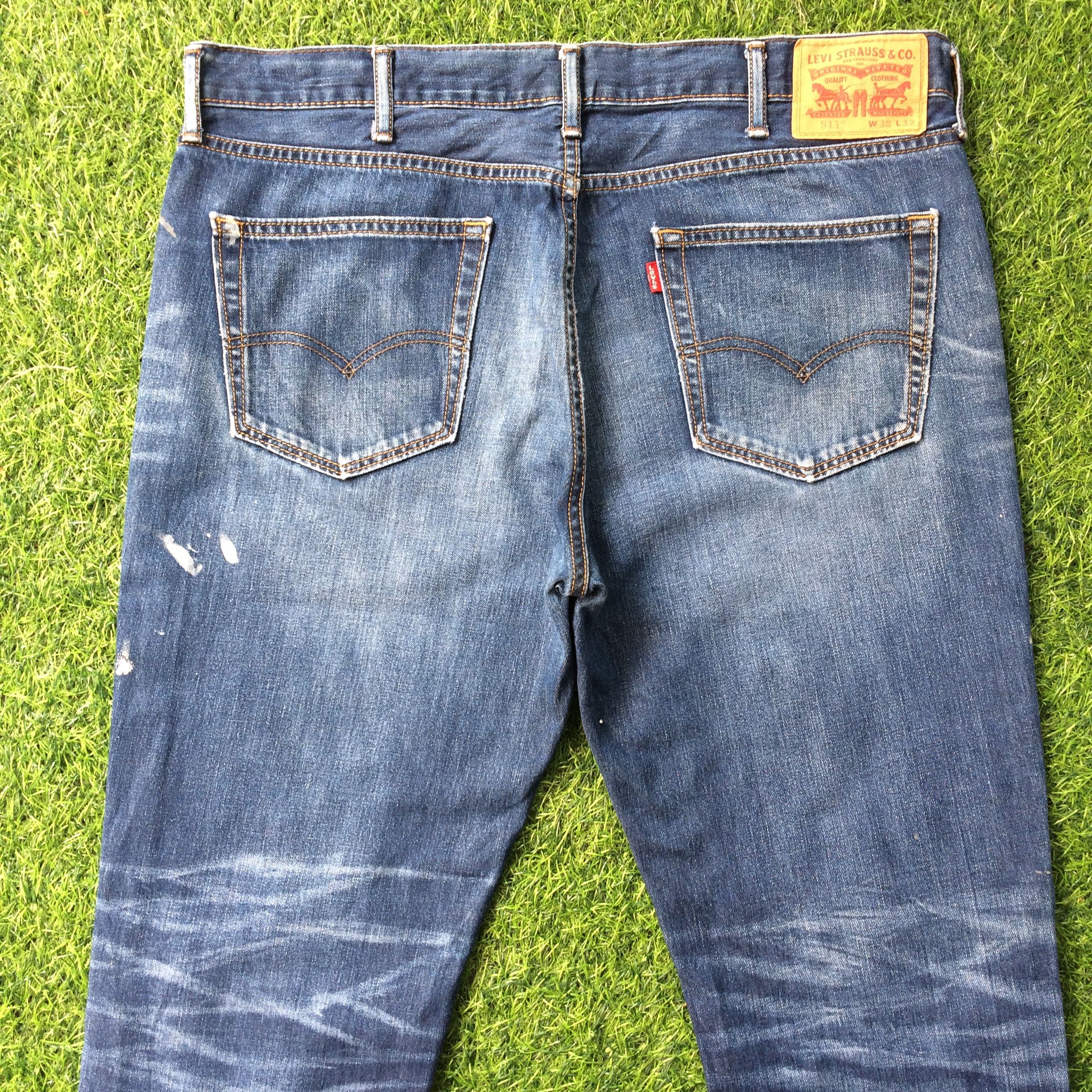 Levi's Levis 511 Distressed Painted Jeans #B-946 Size US 38 / EU 54 - 2 Thumbnail