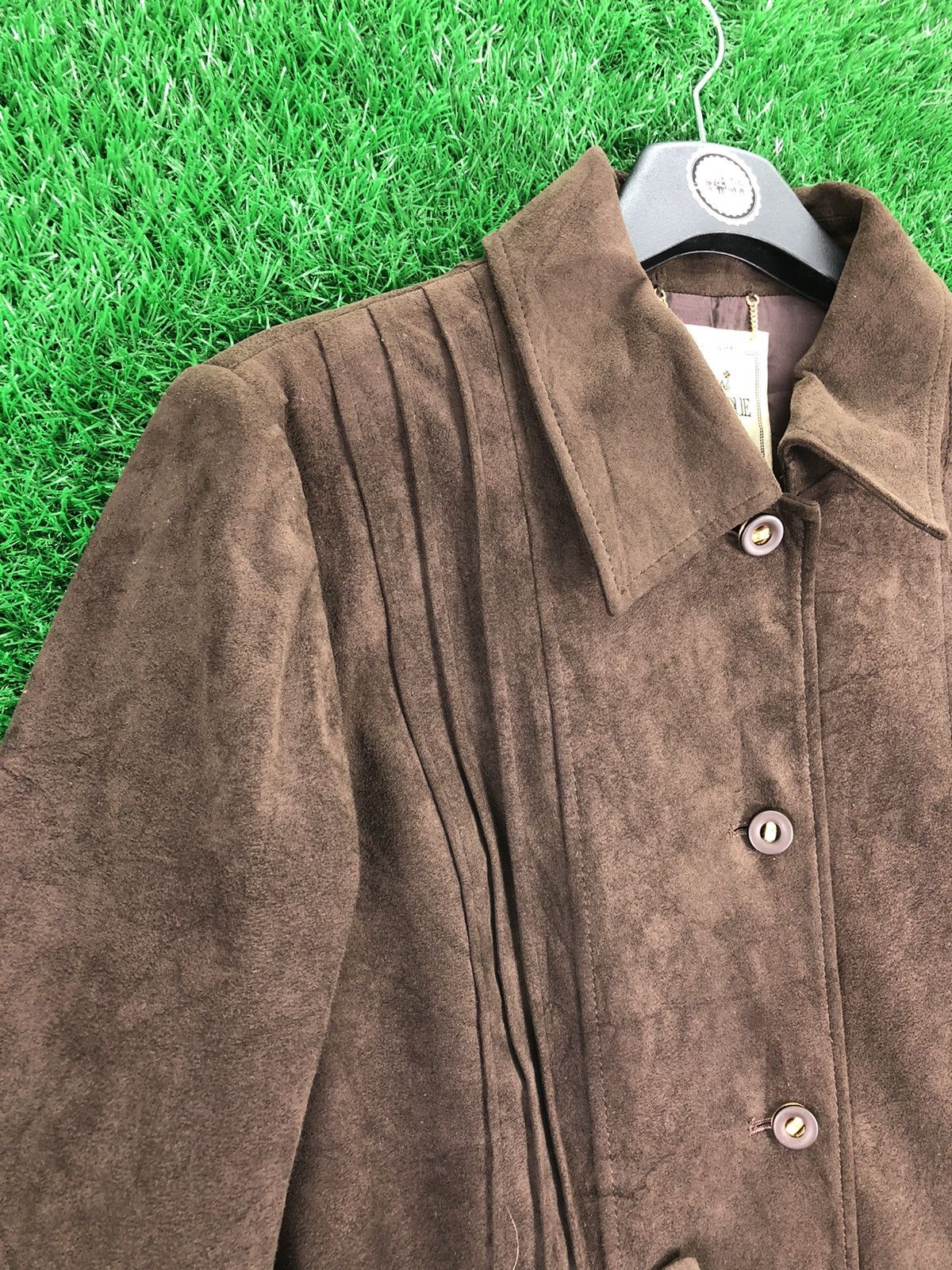 Japanese Brand Vintage 80's Moleskin Trench Coat Jacket by Nona Boutique Size M / US 6-8 / IT 42-44 - 2 Thumbnail