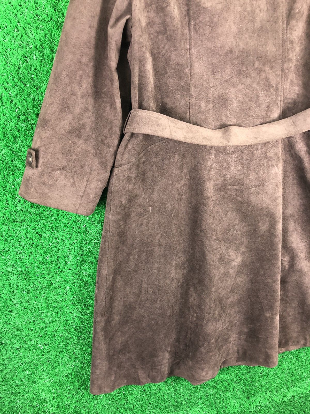 Japanese Brand Vintage 80's Moleskin Trench Coat Jacket by Nona Boutique Size M / US 6-8 / IT 42-44 - 6 Thumbnail