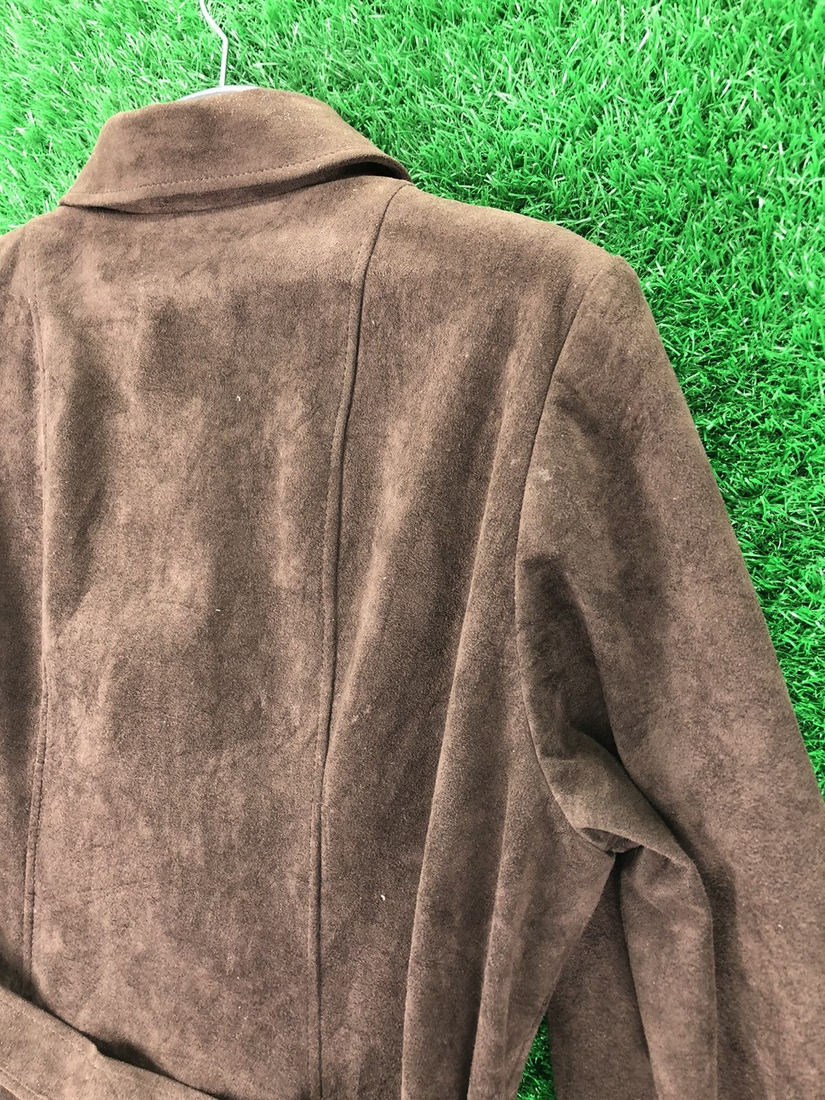 Japanese Brand Vintage 80's Moleskin Trench Coat Jacket by Nona Boutique Size M / US 6-8 / IT 42-44 - 5 Thumbnail